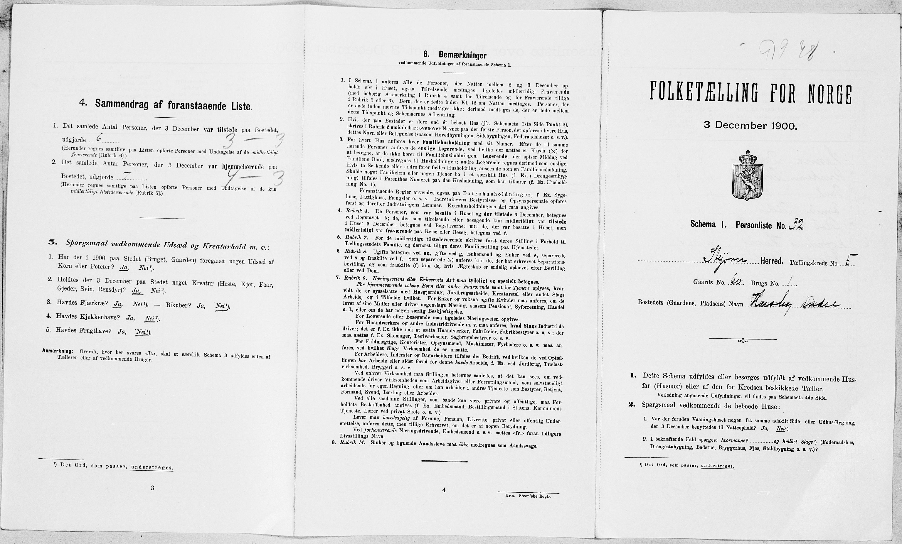 SAT, Folketelling 1900 for 1626 Stjørna herred, 1900, s. 472
