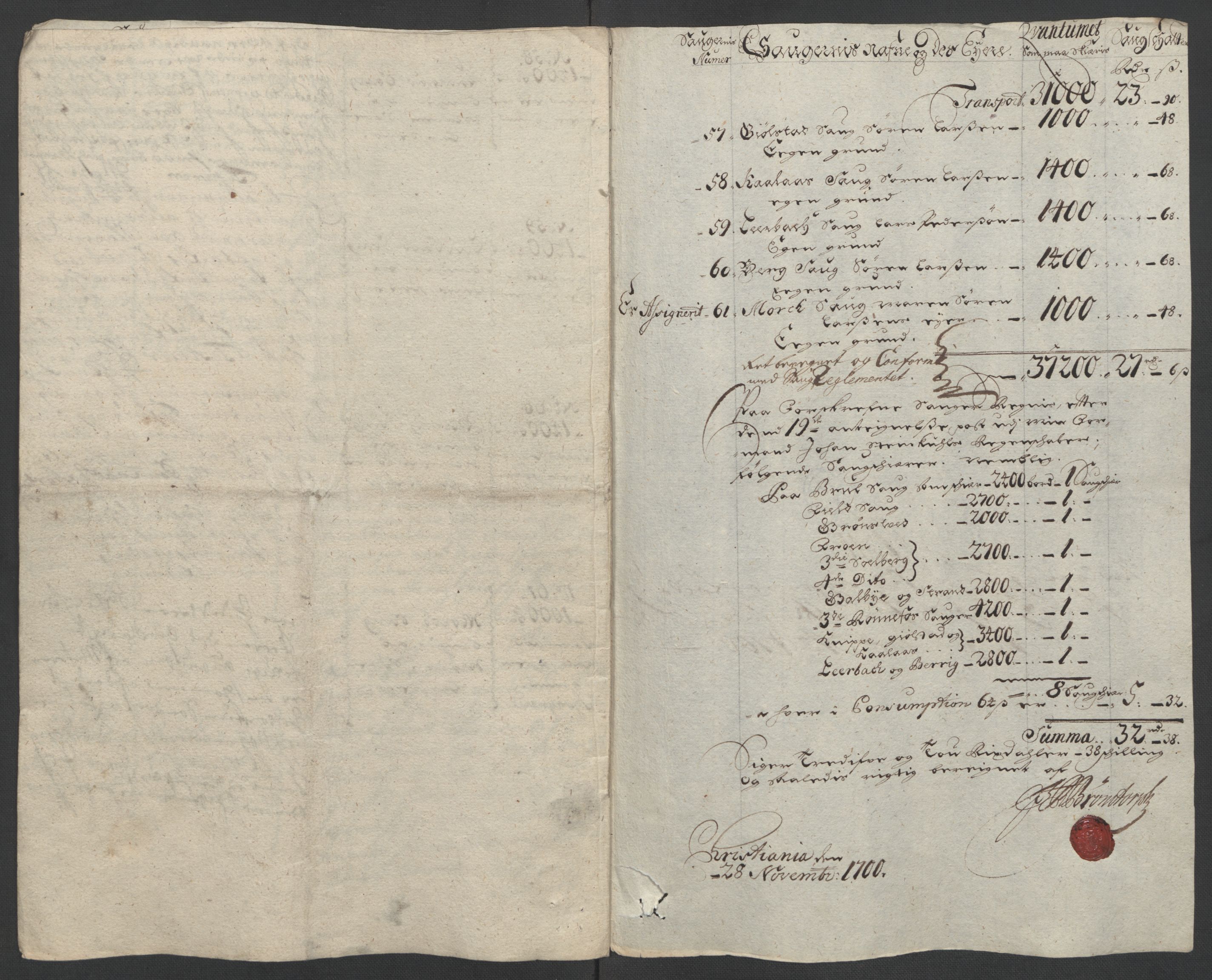 Rentekammeret inntil 1814, Reviderte regnskaper, Fogderegnskap, AV/RA-EA-4092/R10/L0443: Fogderegnskap Aker og Follo, 1700, s. 92