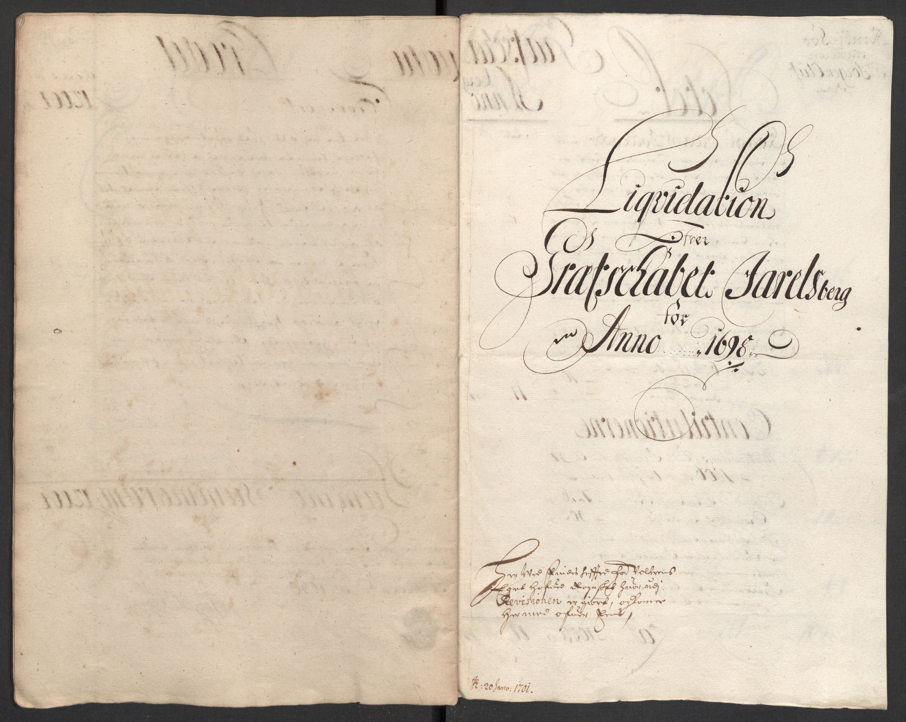 Rentekammeret inntil 1814, Reviderte regnskaper, Fogderegnskap, RA/EA-4092/R32/L1868: Fogderegnskap Jarlsberg grevskap, 1697-1699, s. 139