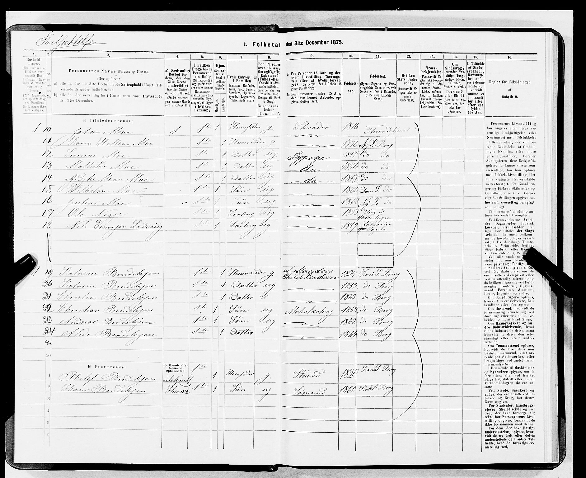 SAB, Folketelling 1875 for 1301 Bergen kjøpstad, 1875, s. 1434