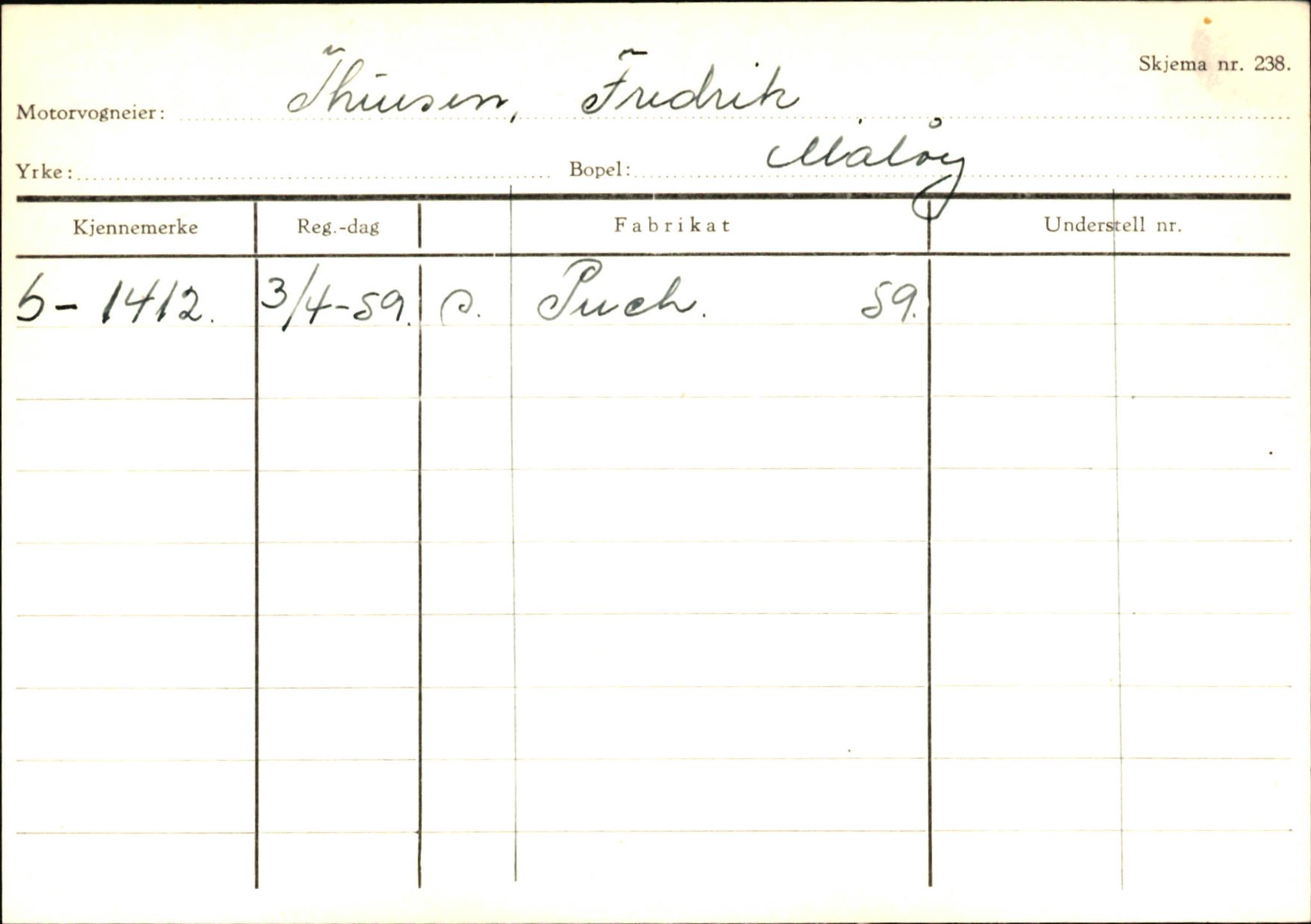 Statens vegvesen, Sogn og Fjordane vegkontor, SAB/A-5301/4/F/L0145: Registerkort Vågsøy S-Å. Årdal I-P, 1945-1975, s. 483