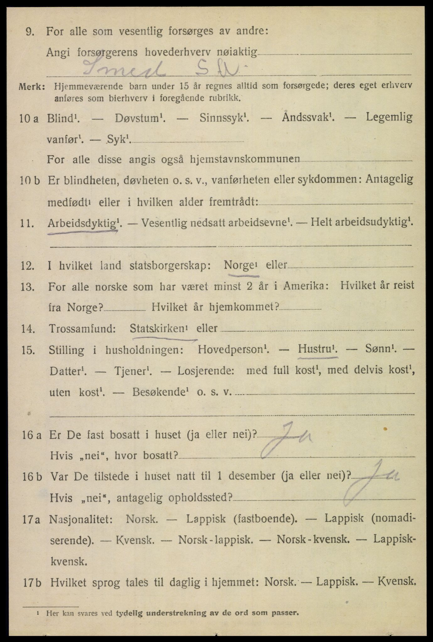 SAT, Folketelling 1920 for 1811 Bindal herred, 1920, s. 3306