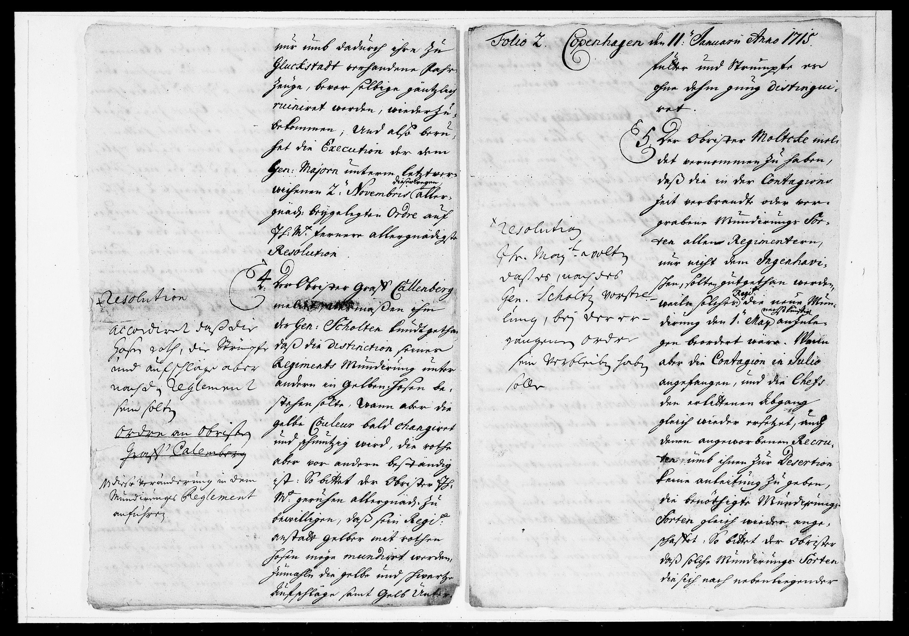 Krigskollegiet, Krigskancelliet, DRA/A-0006/-/1014-1024: Refererede sager, 1715, s. 20