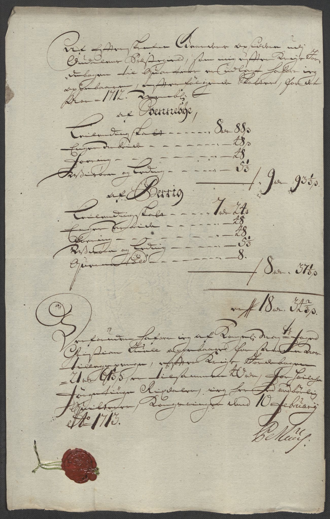 Rentekammeret inntil 1814, Reviderte regnskaper, Fogderegnskap, AV/RA-EA-4092/R13/L0849: Fogderegnskap Solør, Odal og Østerdal, 1712, s. 337