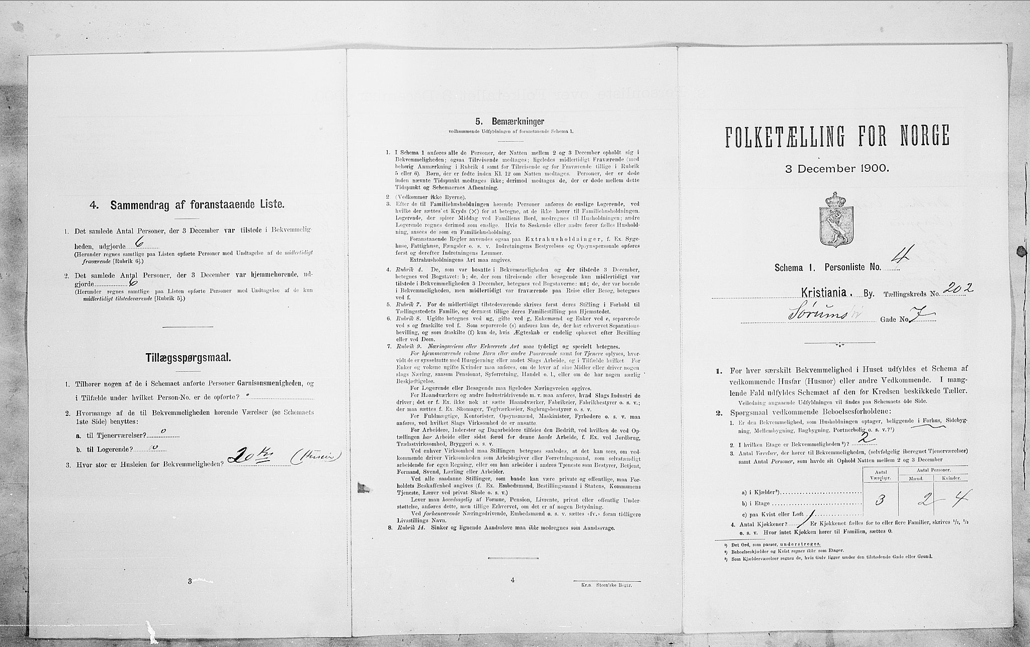 SAO, Folketelling 1900 for 0301 Kristiania kjøpstad, 1900, s. 95984