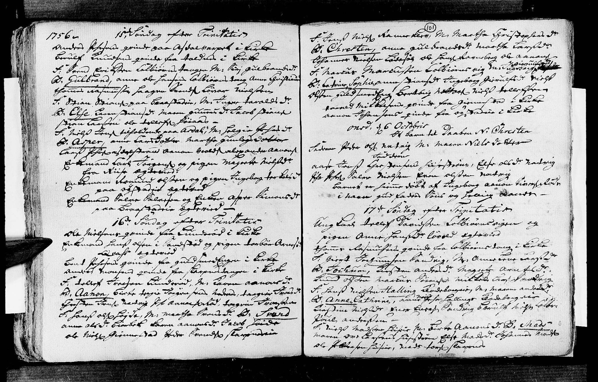 Øyestad sokneprestkontor, AV/SAK-1111-0049/F/Fa/L0005: Ministerialbok nr. A 5, 1751-1757, s. 101