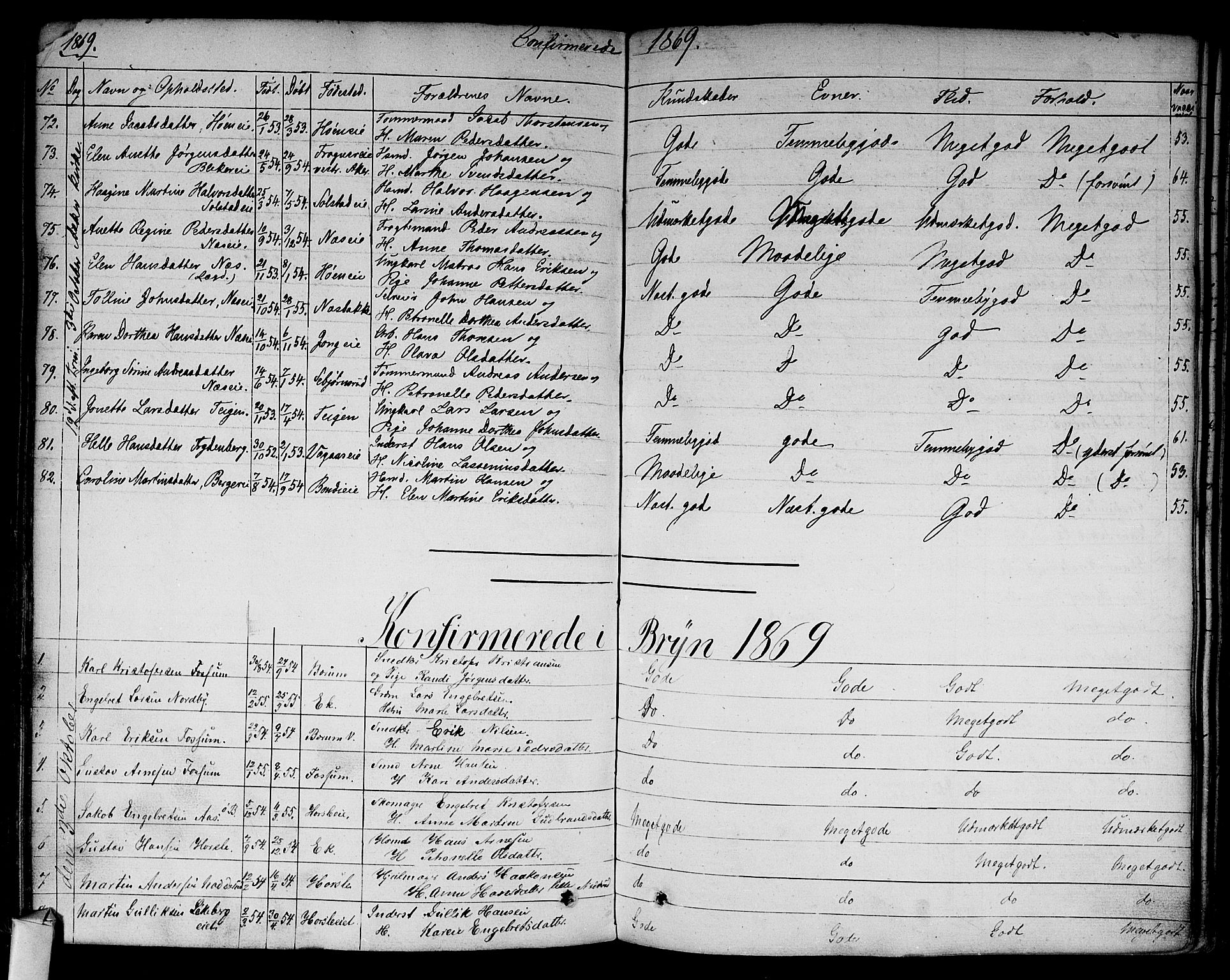 Asker prestekontor Kirkebøker, SAO/A-10256a/F/Fa/L0009: Ministerialbok nr. I 9, 1825-1878, s. 261