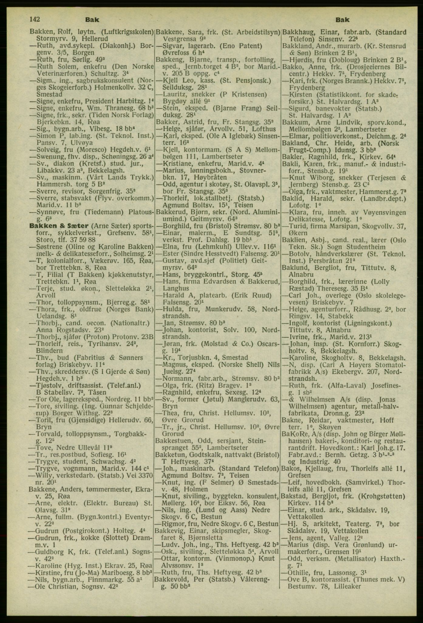 Kristiania/Oslo adressebok, PUBL/-, 1958-1959, s. 142