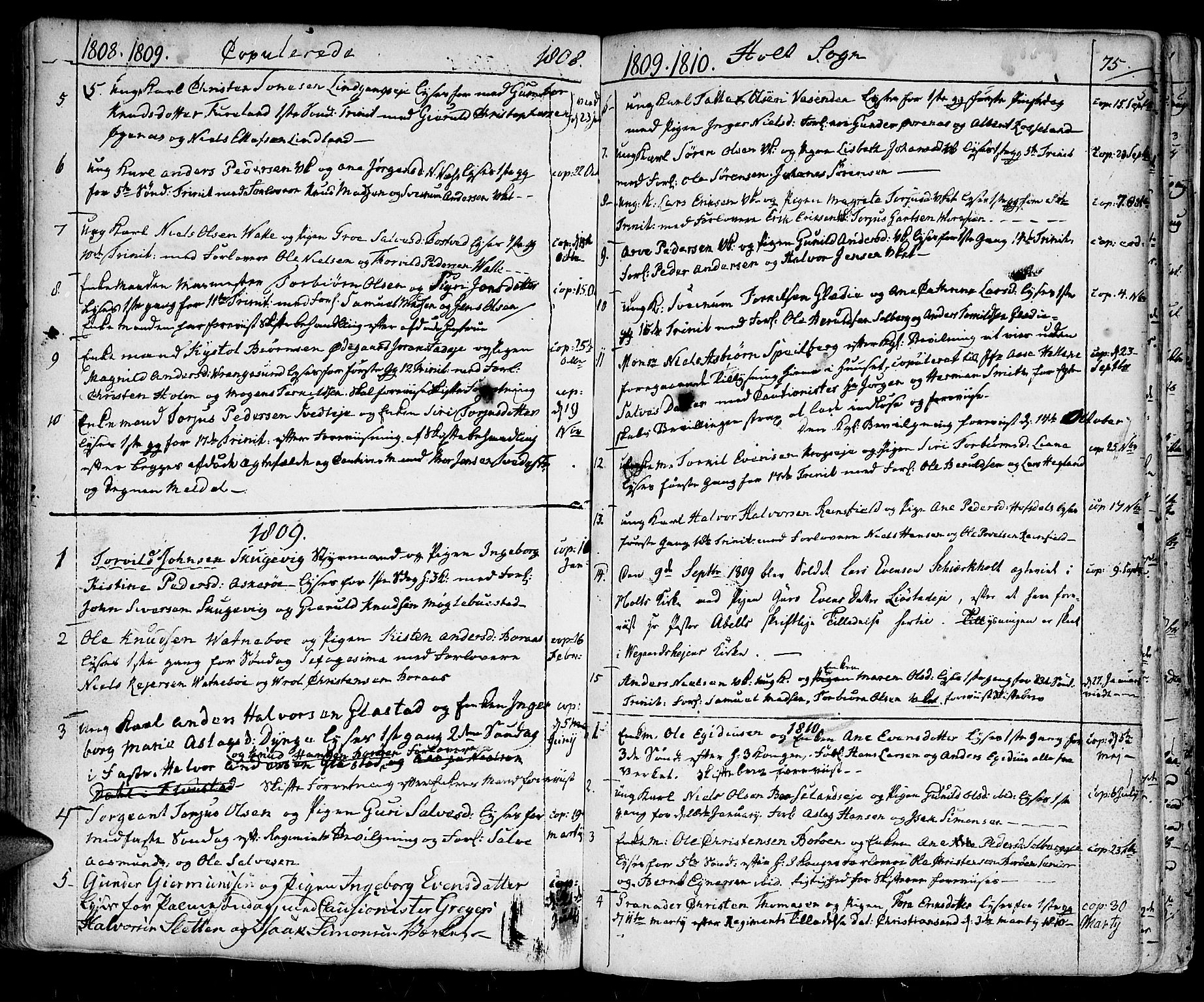 Holt sokneprestkontor, AV/SAK-1111-0021/F/Fa/L0004: Ministerialbok nr. A 4, 1799-1813, s. 75