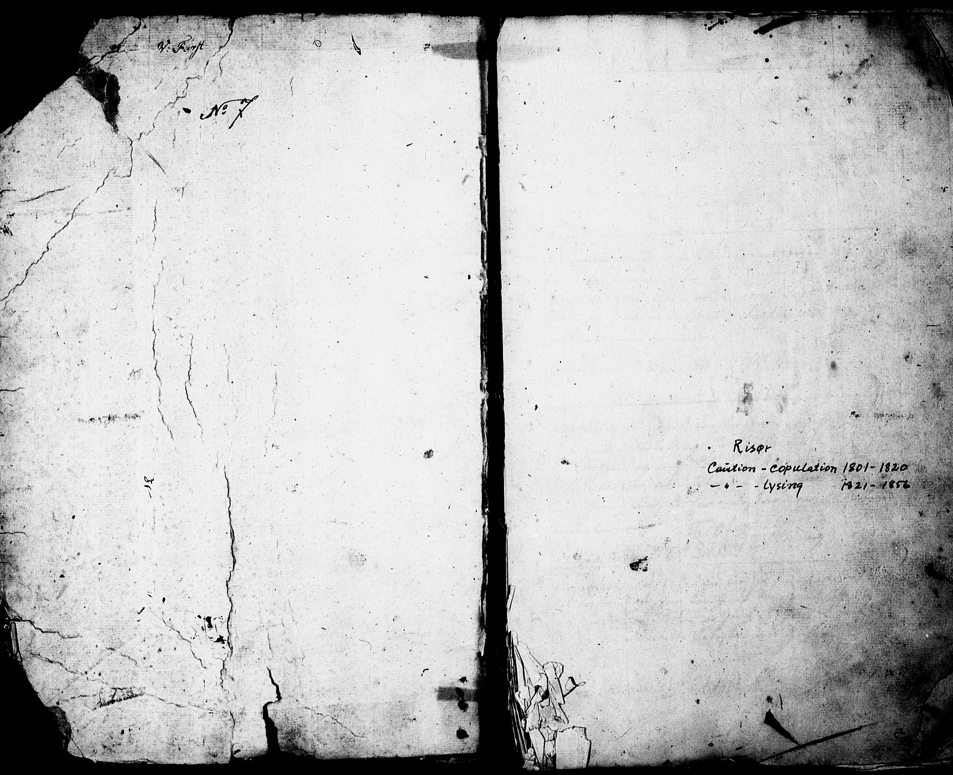 Risør sokneprestkontor, AV/SAK-1111-0035/F/Fe/L0001: Lysningsprotokoll nr. A VI 1, 1801-1856