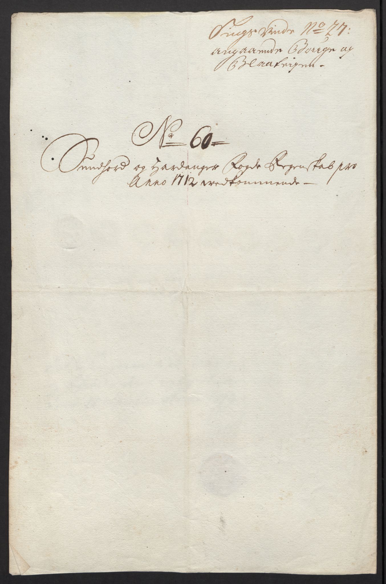 Rentekammeret inntil 1814, Reviderte regnskaper, Fogderegnskap, AV/RA-EA-4092/R48/L2988: Fogderegnskap Sunnhordland og Hardanger, 1712, s. 361