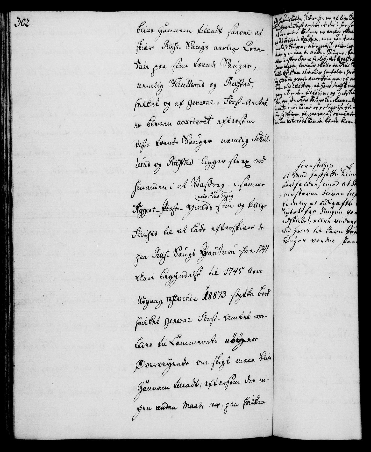 Rentekammeret, Kammerkanselliet, AV/RA-EA-3111/G/Gh/Gha/L0027: Norsk ekstraktmemorialprotokoll (merket RK 53.72), 1745-1746, s. 302