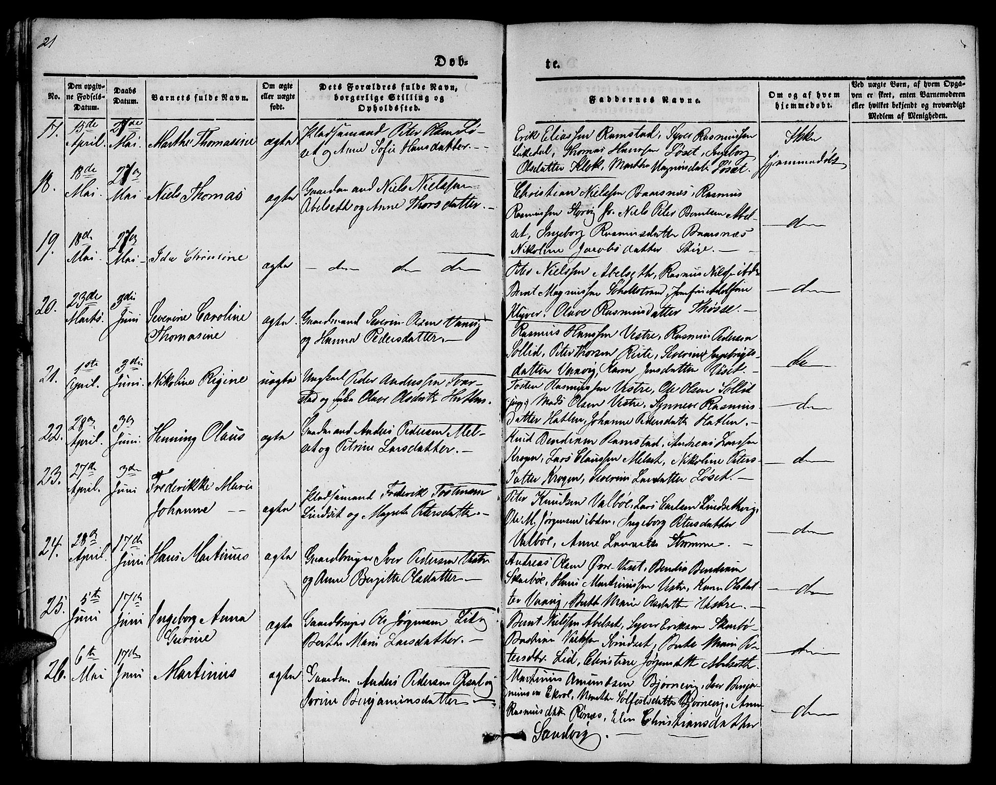 Ministerialprotokoller, klokkerbøker og fødselsregistre - Møre og Romsdal, AV/SAT-A-1454/522/L0324: Klokkerbok nr. 522C03, 1854-1871, s. 21