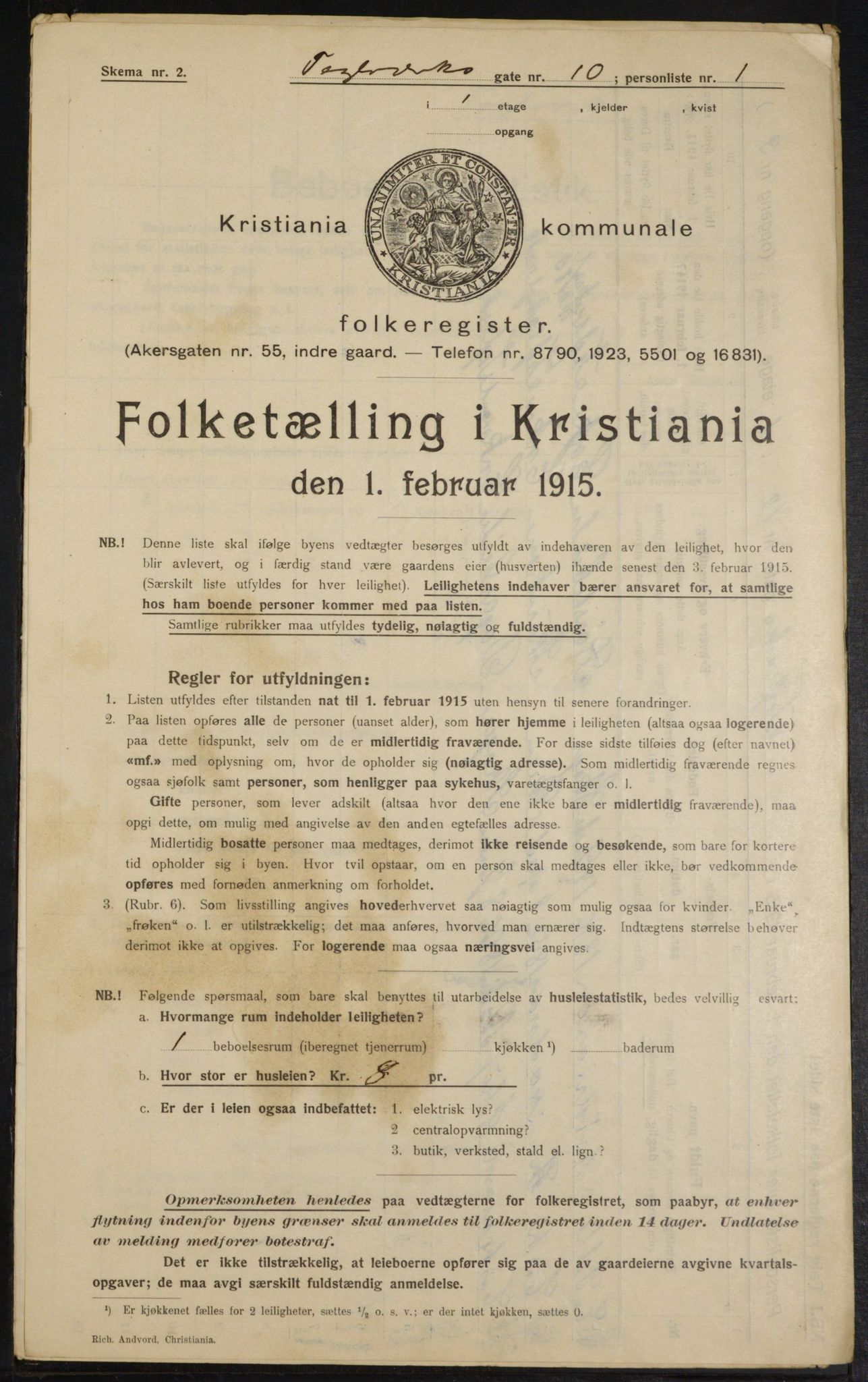 OBA, Kommunal folketelling 1.2.1915 for Kristiania, 1915, s. 107772