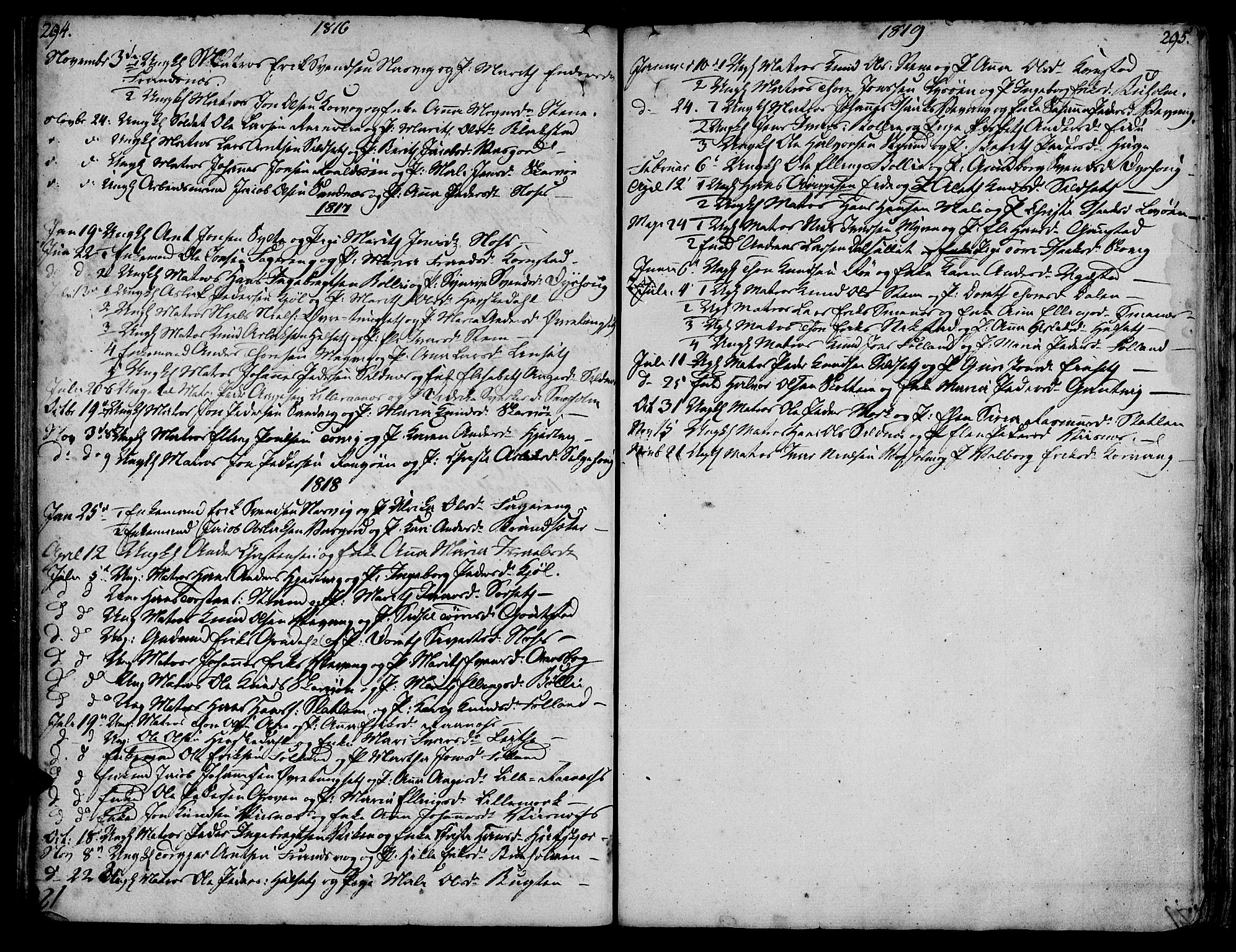 Ministerialprotokoller, klokkerbøker og fødselsregistre - Møre og Romsdal, AV/SAT-A-1454/570/L0830: Ministerialbok nr. 570A04, 1789-1819, s. 294-295