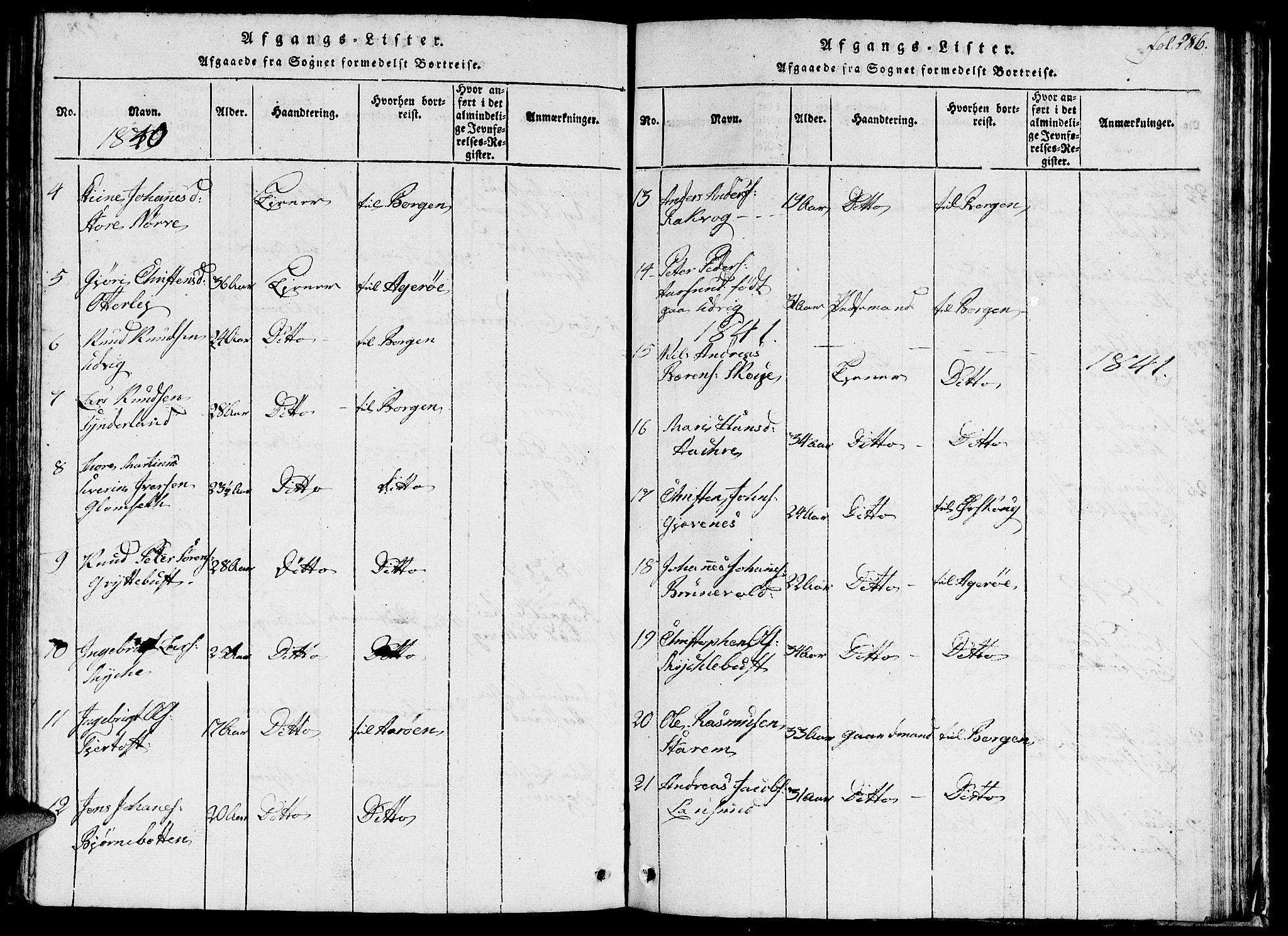 Ministerialprotokoller, klokkerbøker og fødselsregistre - Møre og Romsdal, AV/SAT-A-1454/536/L0506: Klokkerbok nr. 536C01, 1818-1859, s. 286