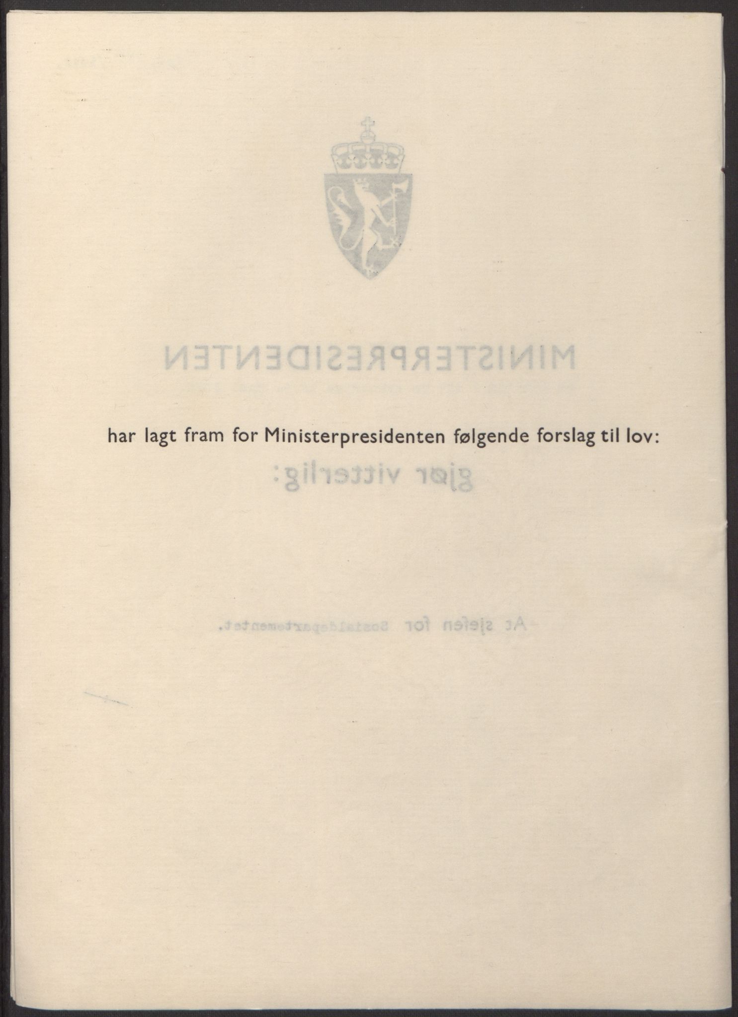 NS-administrasjonen 1940-1945 (Statsrådsekretariatet, de kommisariske statsråder mm), AV/RA-S-4279/D/Db/L0098: Lover II, 1942, s. 162