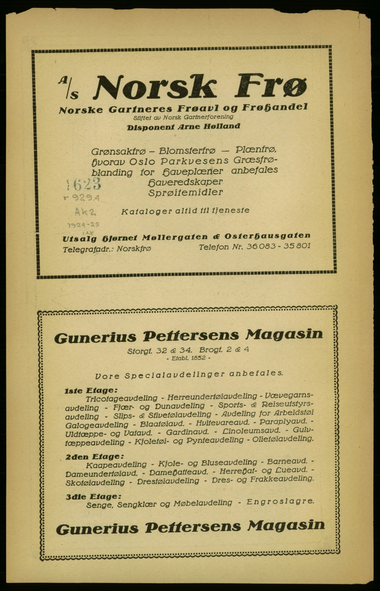 Aker adressebok/adressekalender, PUBL/001/A/003: Akers adressekalender, 1924-1925