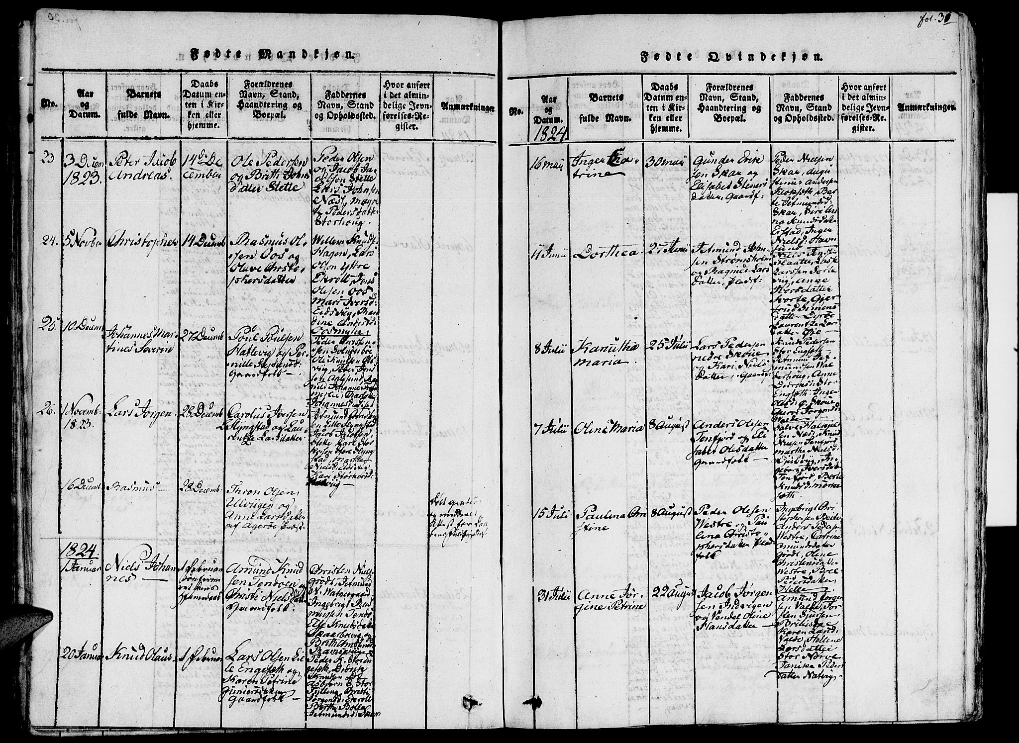 Ministerialprotokoller, klokkerbøker og fødselsregistre - Møre og Romsdal, AV/SAT-A-1454/524/L0351: Ministerialbok nr. 524A03, 1816-1838, s. 31