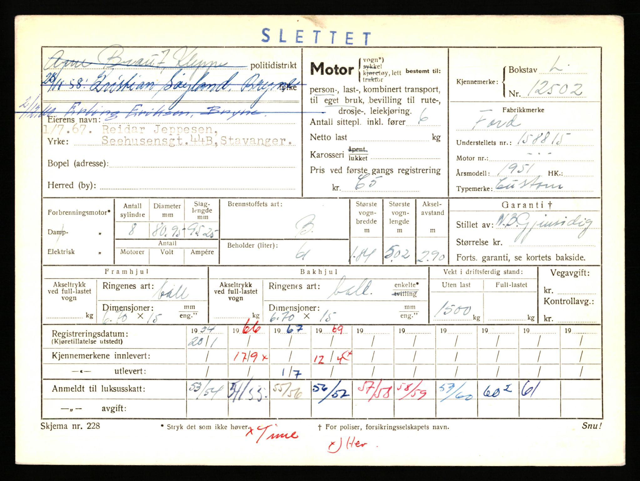 Stavanger trafikkstasjon, AV/SAST-A-101942/0/F/L0023: L-12500 - L-12999, 1930-1971, s. 7