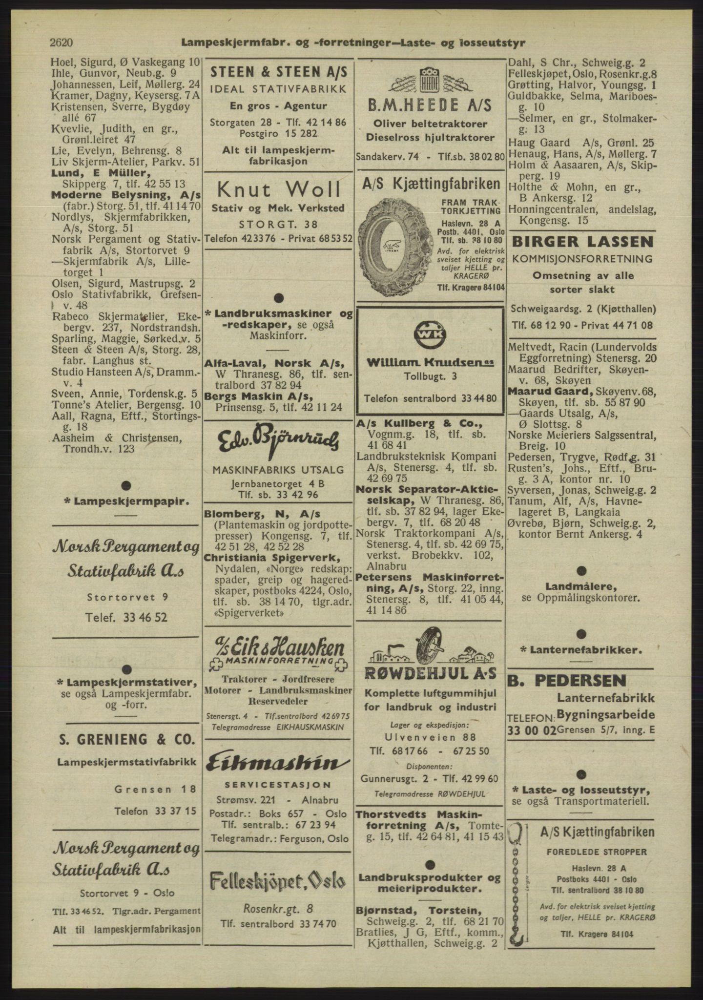 Kristiania/Oslo adressebok, PUBL/-, 1955, s. 2620