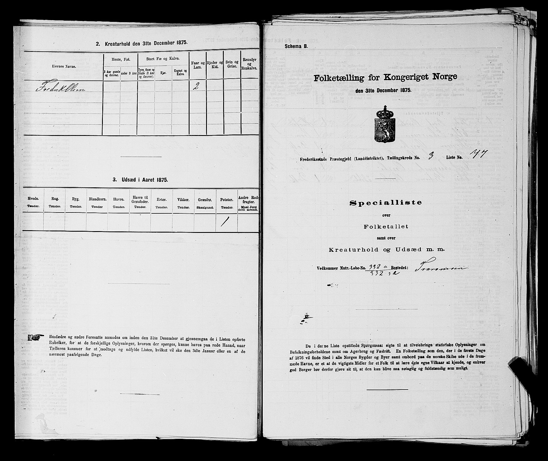 RA, Folketelling 1875 for 0132L Fredrikstad prestegjeld, Glemmen sokn, 1875, s. 451