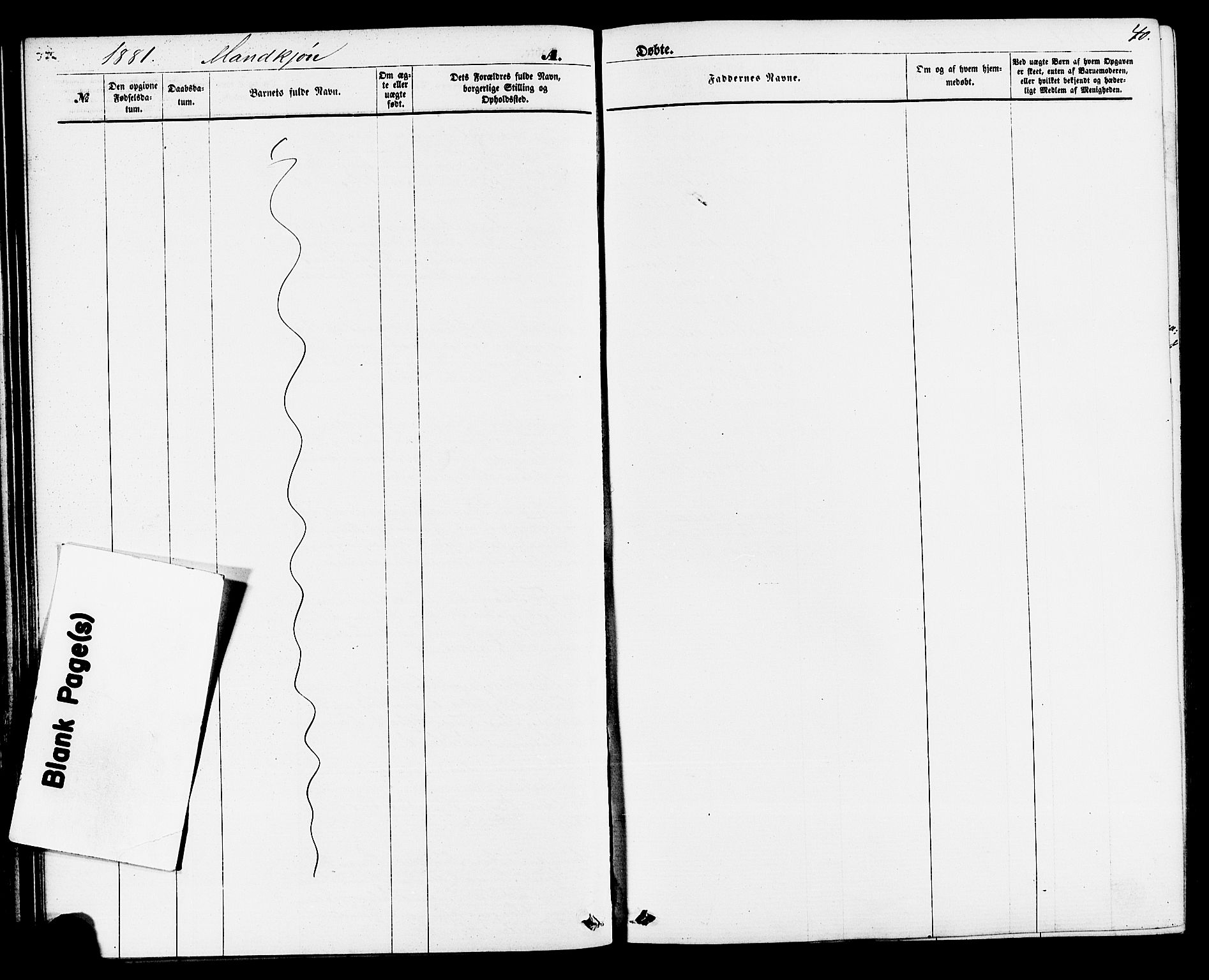 Sauherad kirkebøker, SAKO/A-298/F/Fa/L0008: Ministerialbok nr. I 8, 1873-1886, s. 40