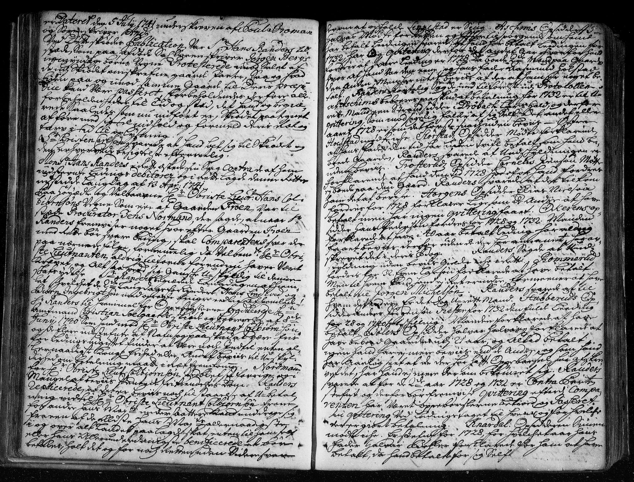 Follo sorenskriveri, AV/SAO-A-10274/F/Fb/Fba/L0038: Tingbok, 1741-1747, s. 42b-43a