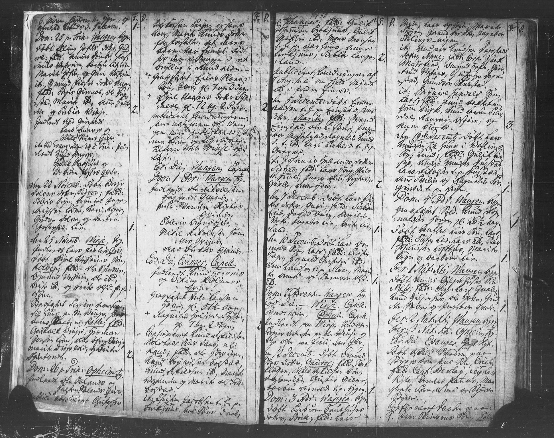 Voss sokneprestembete, SAB/A-79001/H/Haa: Ministerialbok nr. A 8, 1752-1780, s. 6-7