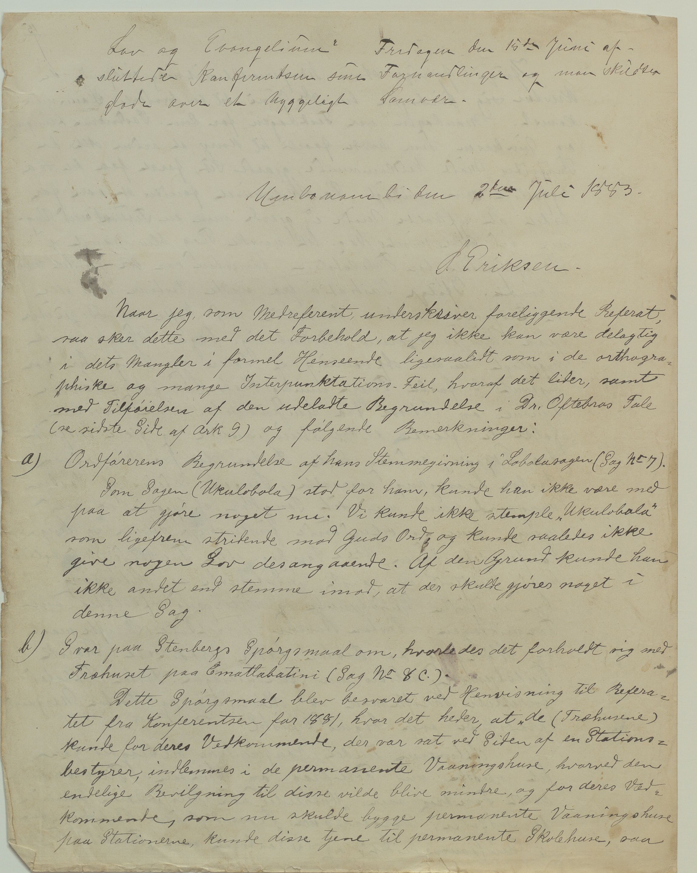 Det Norske Misjonsselskap - hovedadministrasjonen, VID/MA-A-1045/D/Da/Daa/L0036/0005: Konferansereferat og årsberetninger / Konferansereferat fra Sør-Afrika., 1883