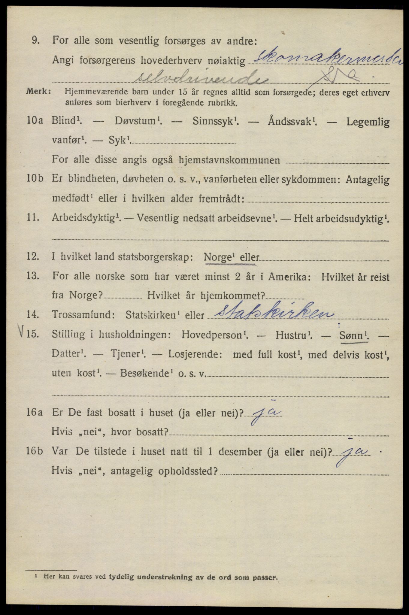 SAO, Folketelling 1920 for 0301 Kristiania kjøpstad, 1920, s. 156900