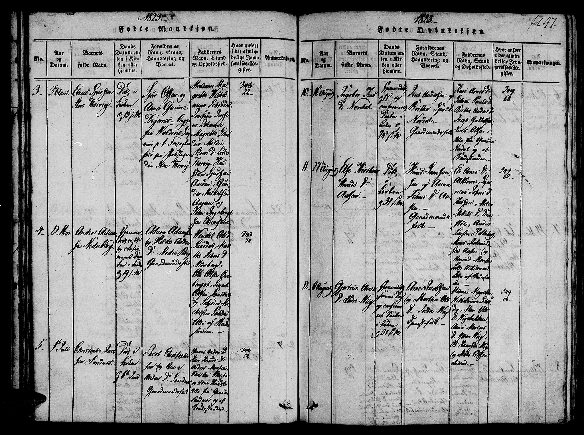 Ministerialprotokoller, klokkerbøker og fødselsregistre - Møre og Romsdal, AV/SAT-A-1454/501/L0004: Ministerialbok nr. 501A04, 1816-1831, s. 47