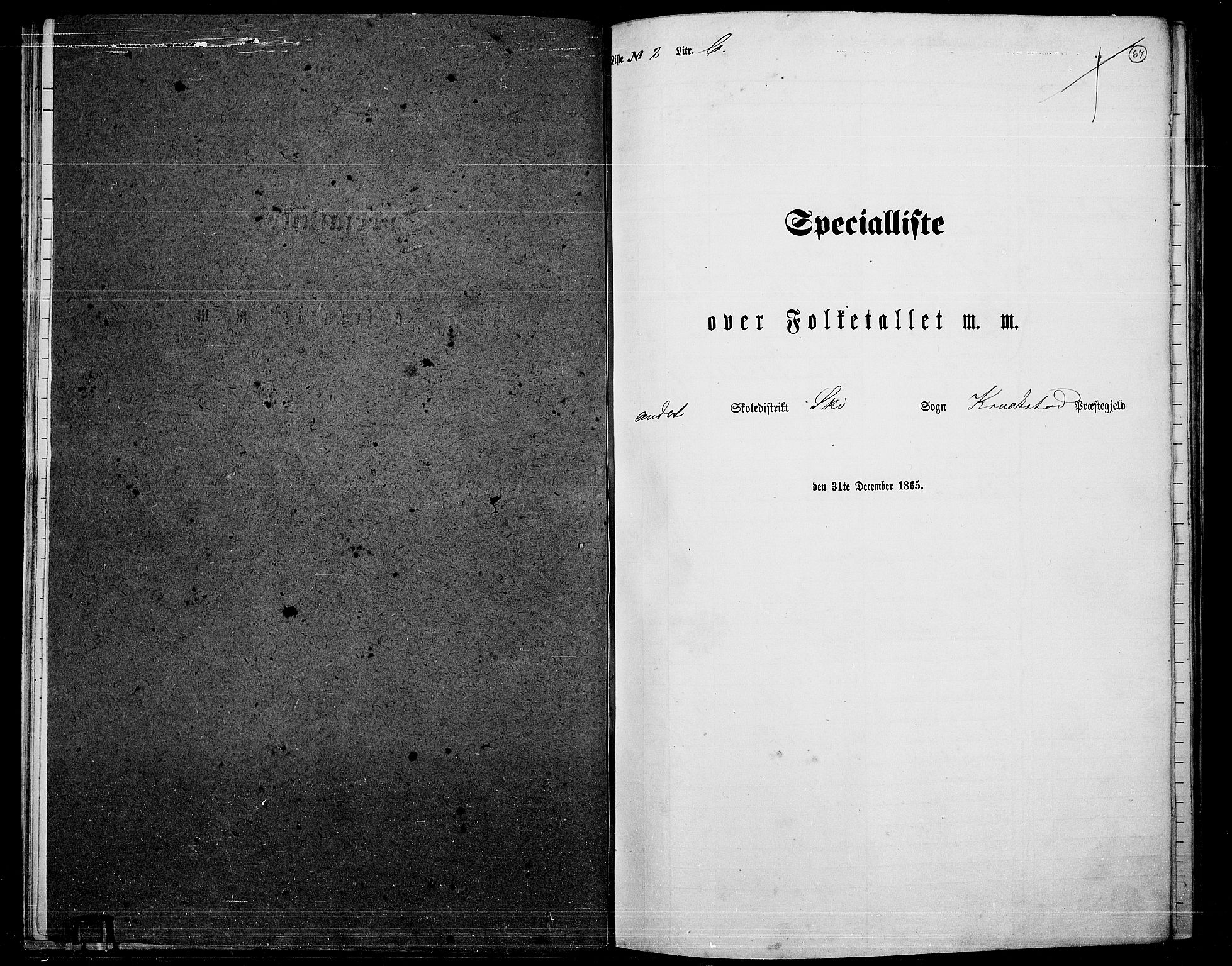 RA, Folketelling 1865 for 0212P Kråkstad prestegjeld, 1865, s. 61