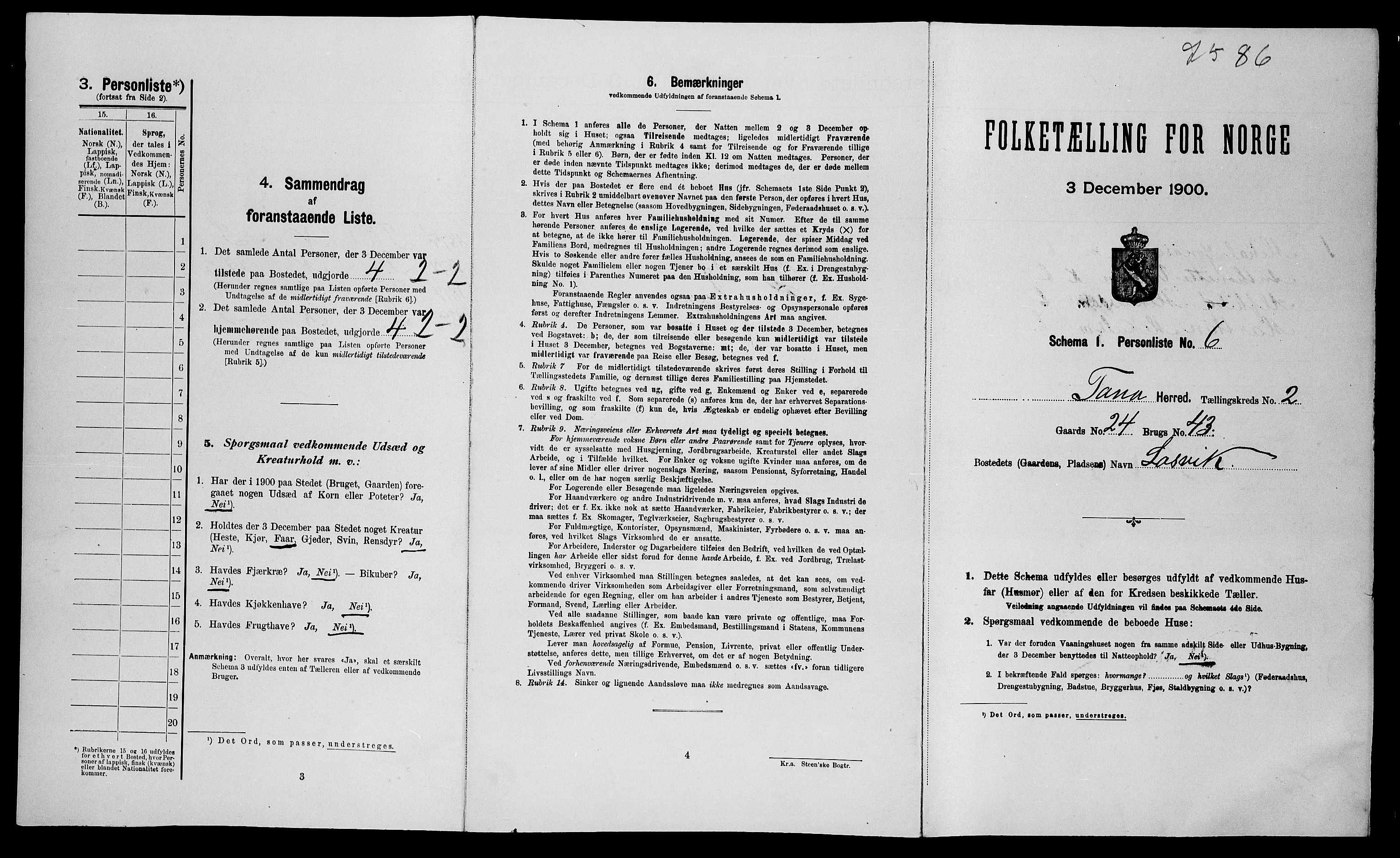 SATØ, Folketelling 1900 for 2025 Tana herred, 1900, s. 266