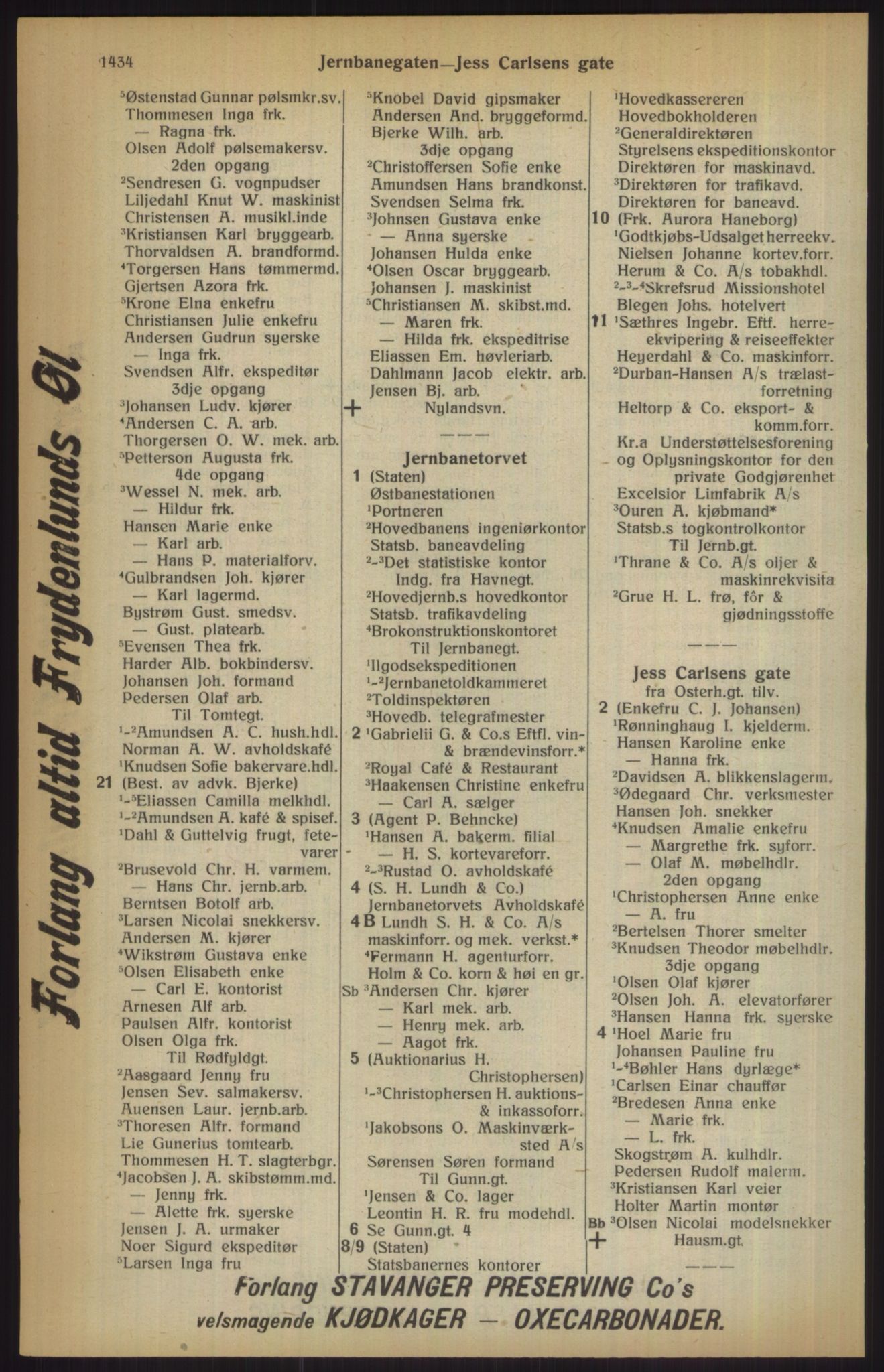 Kristiania/Oslo adressebok, PUBL/-, 1915, s. 1434