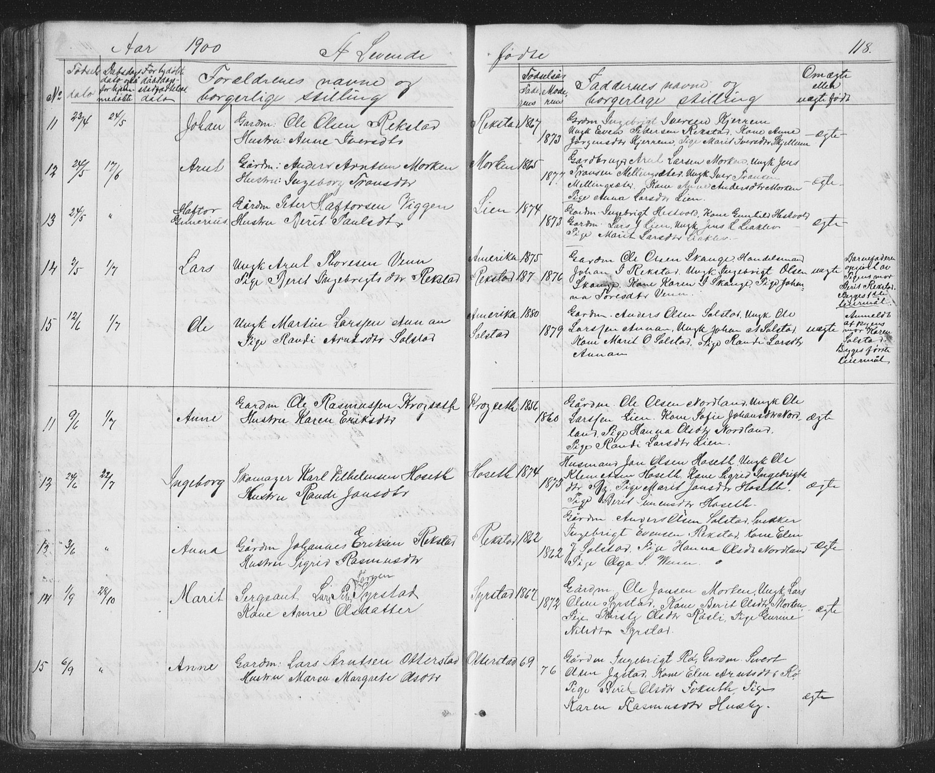 Ministerialprotokoller, klokkerbøker og fødselsregistre - Sør-Trøndelag, SAT/A-1456/667/L0798: Klokkerbok nr. 667C03, 1867-1929, s. 118