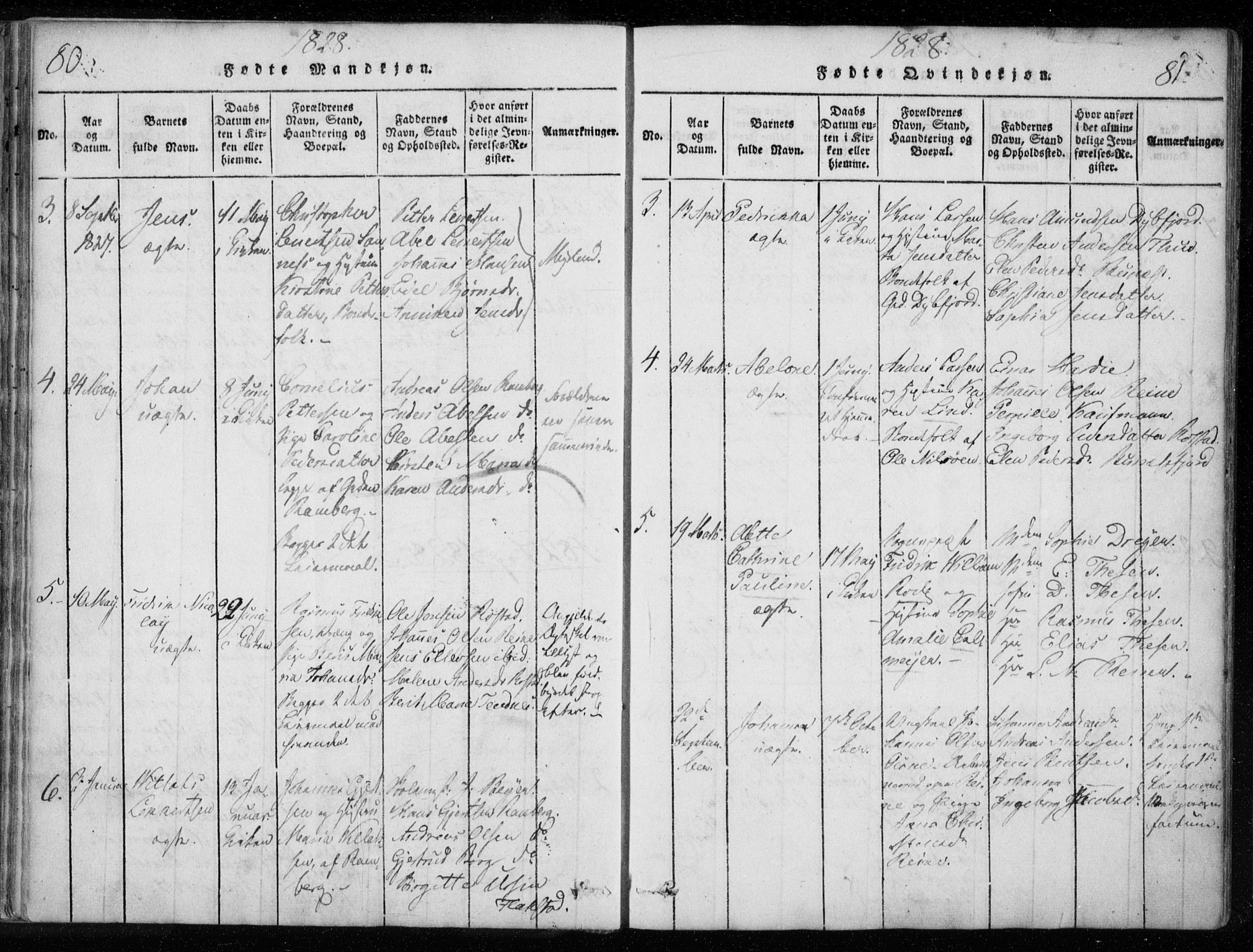 Ministerialprotokoller, klokkerbøker og fødselsregistre - Nordland, AV/SAT-A-1459/885/L1201: Ministerialbok nr. 885A02, 1820-1837, s. 80-81