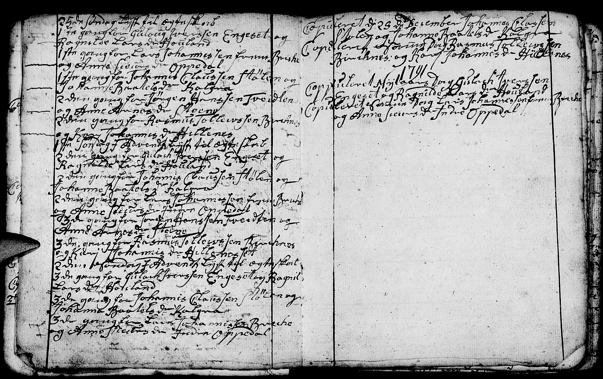 Gulen sokneprestembete, AV/SAB-A-80201/H/Hab: Klokkerbok nr. A 1, 1786-1791, s. 67