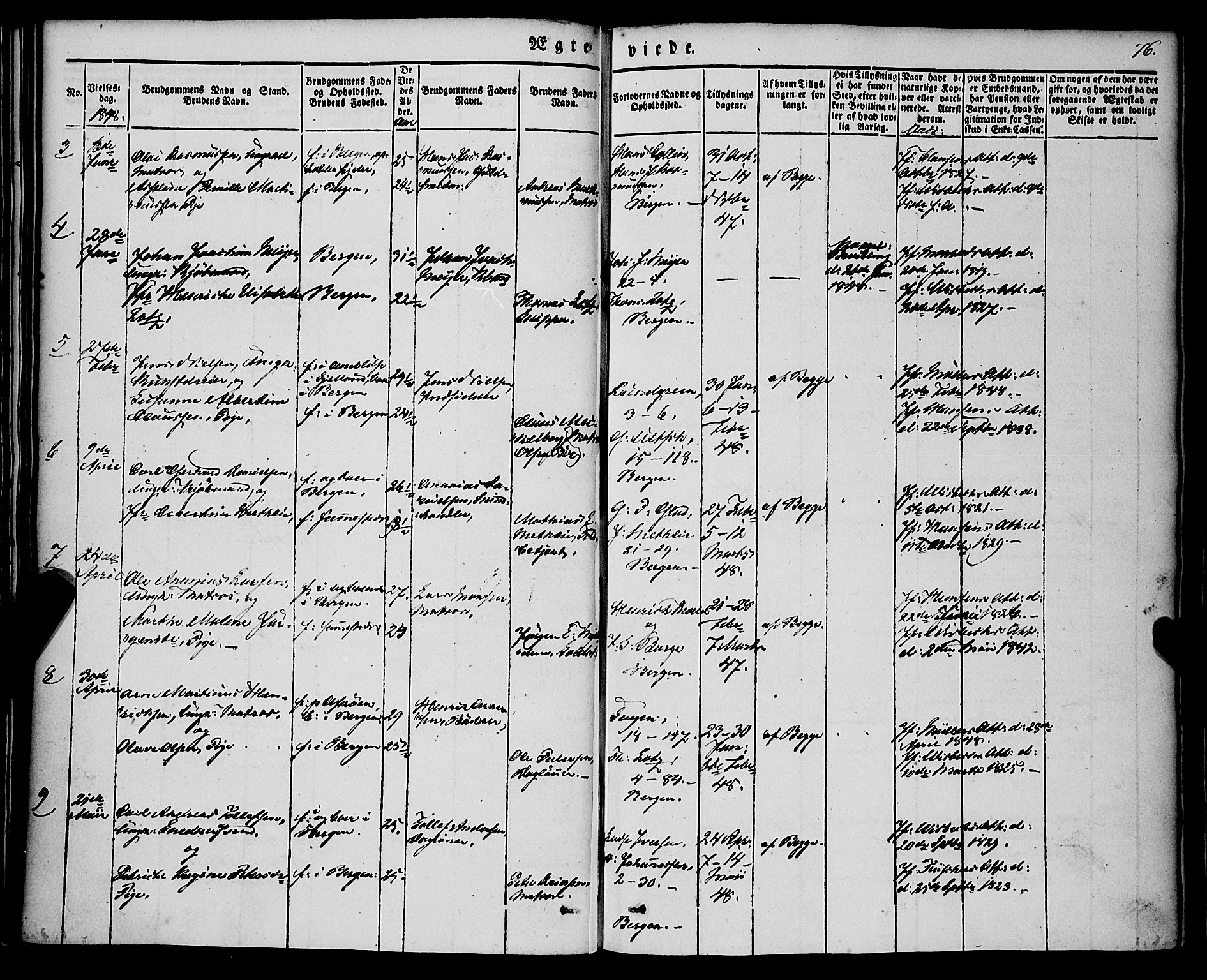 Nykirken Sokneprestembete, AV/SAB-A-77101/H/Haa/L0031: Ministerialbok nr. D 1, 1834-1861, s. 76