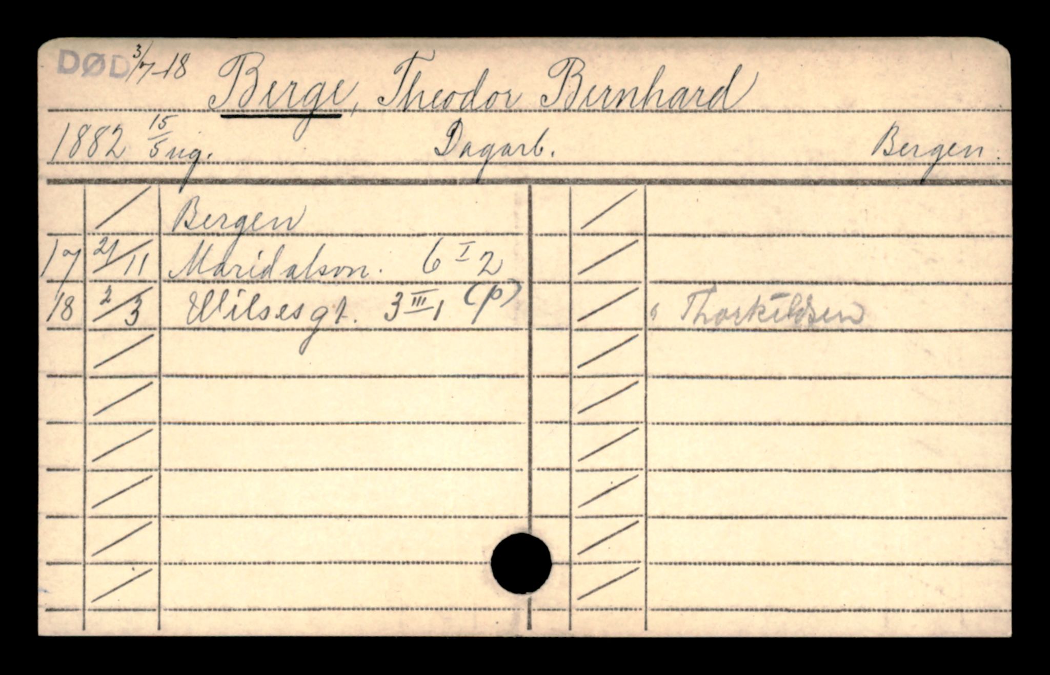 Oslo folkeregister, Registerkort, AV/SAO-A-11715/D/Da/L0009: Menn: Berge Ligurd - Bjanæs Emil, 1906-1919