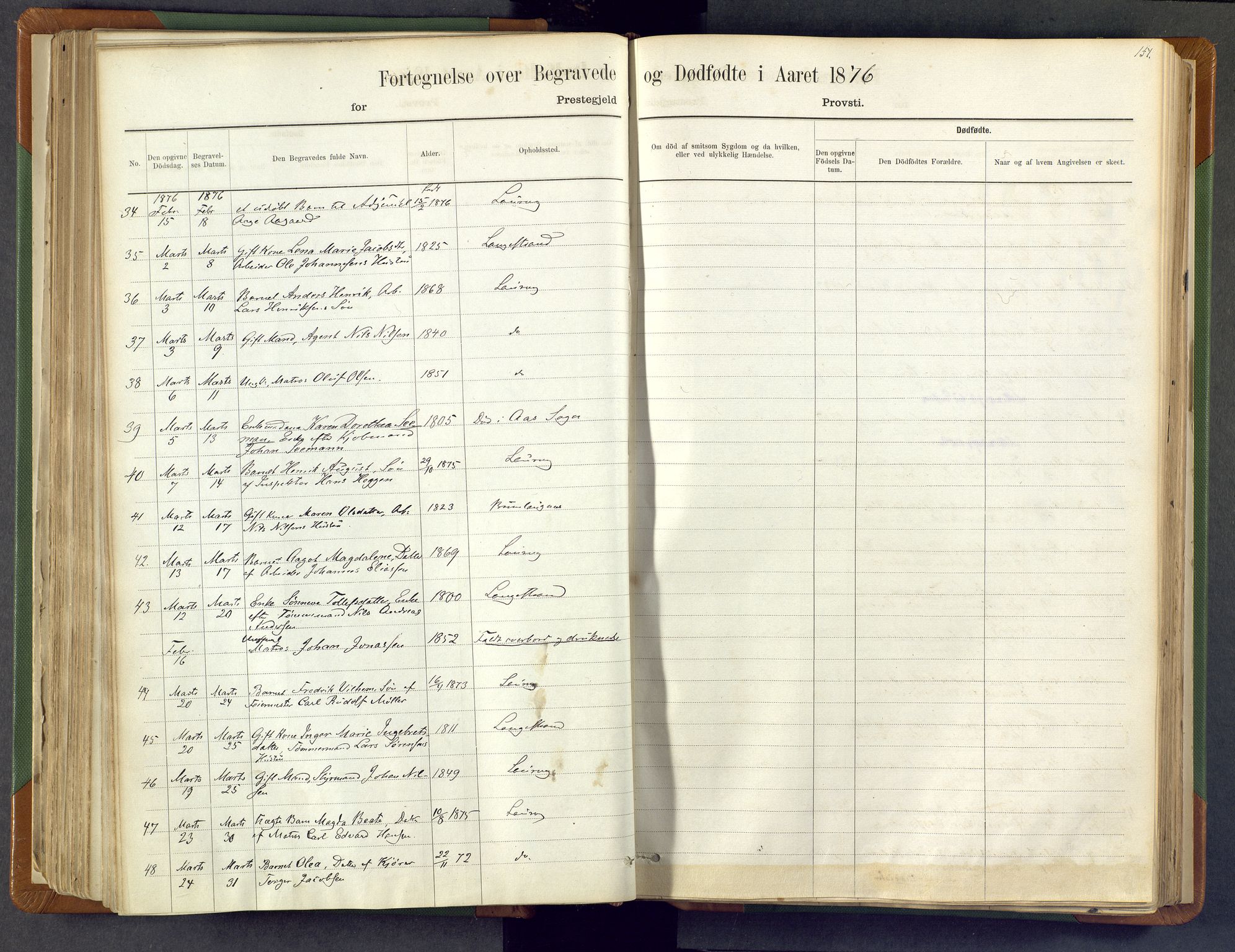 Larvik kirkebøker, SAKO/A-352/F/Fa/L0007: Ministerialbok nr. I 7, 1871-1883, s. 151