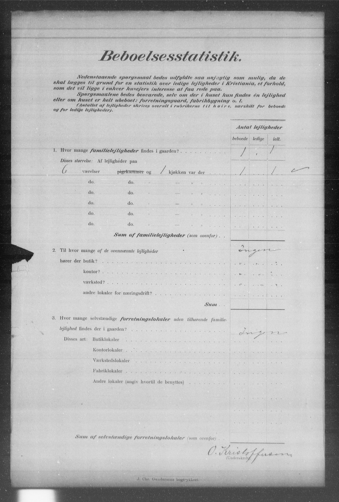 OBA, Kommunal folketelling 31.12.1903 for Kristiania kjøpstad, 1903, s. 8468