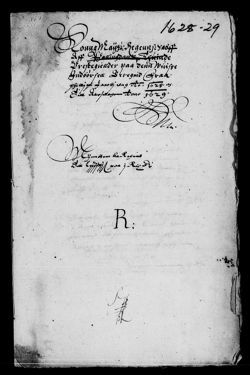 Rentekammeret inntil 1814, Reviderte regnskaper, Lensregnskaper, AV/RA-EA-5023/R/Rb/Rba/L0087: Akershus len, 1628-1629