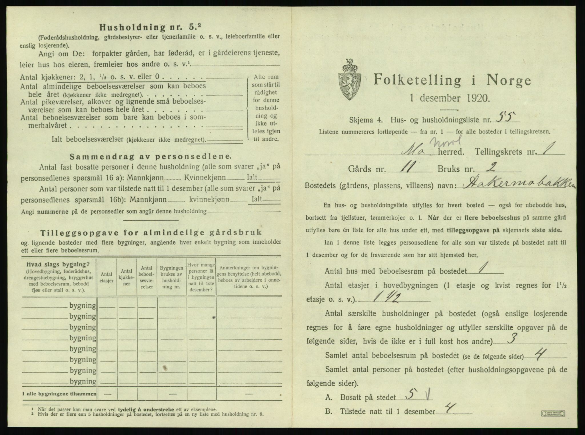 SAT, Folketelling 1920 for 1833 Mo herred, 1920, s. 174