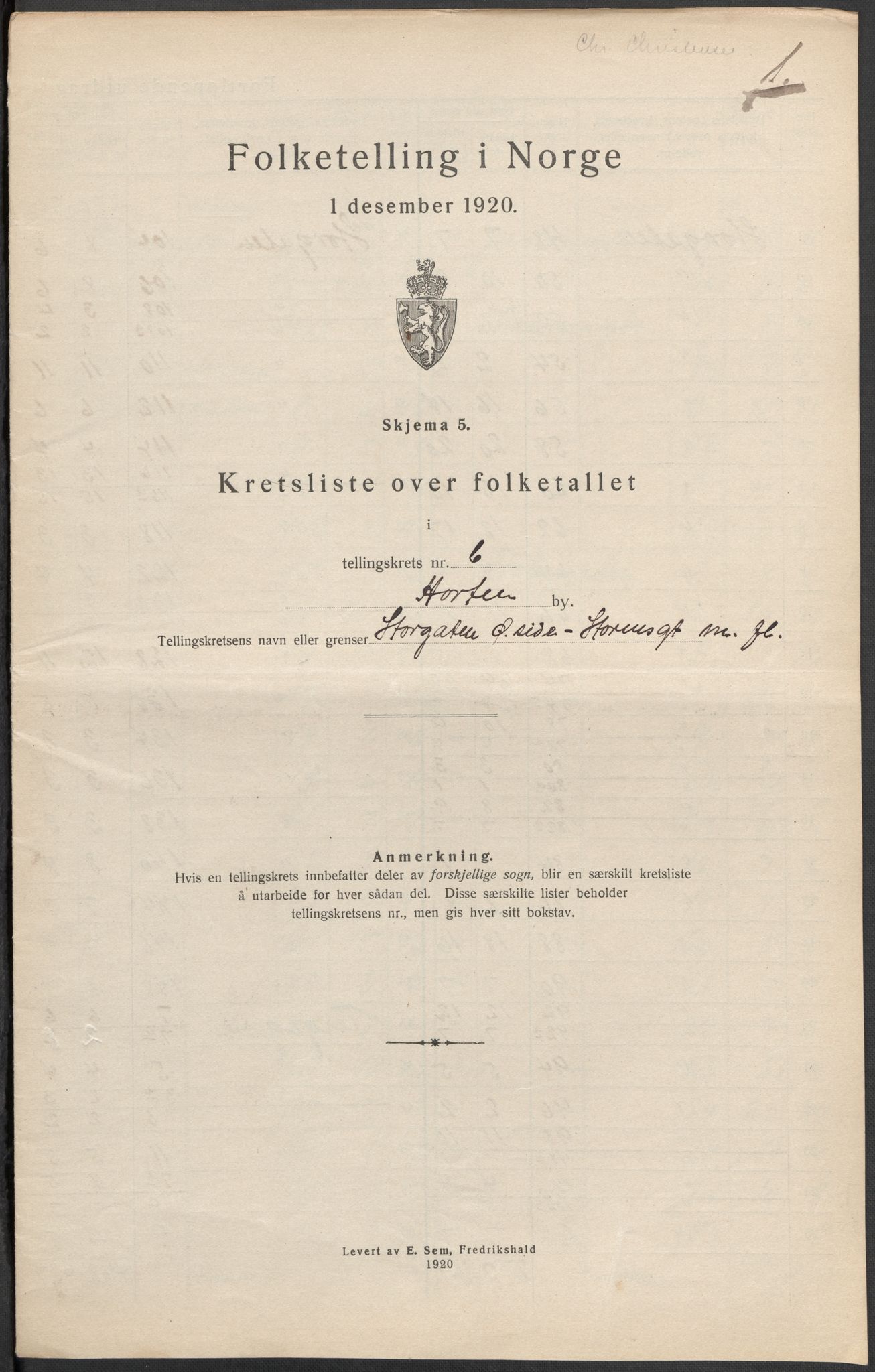 SAKO, Folketelling 1920 for 0703 Horten kjøpstad, 1920, s. 32