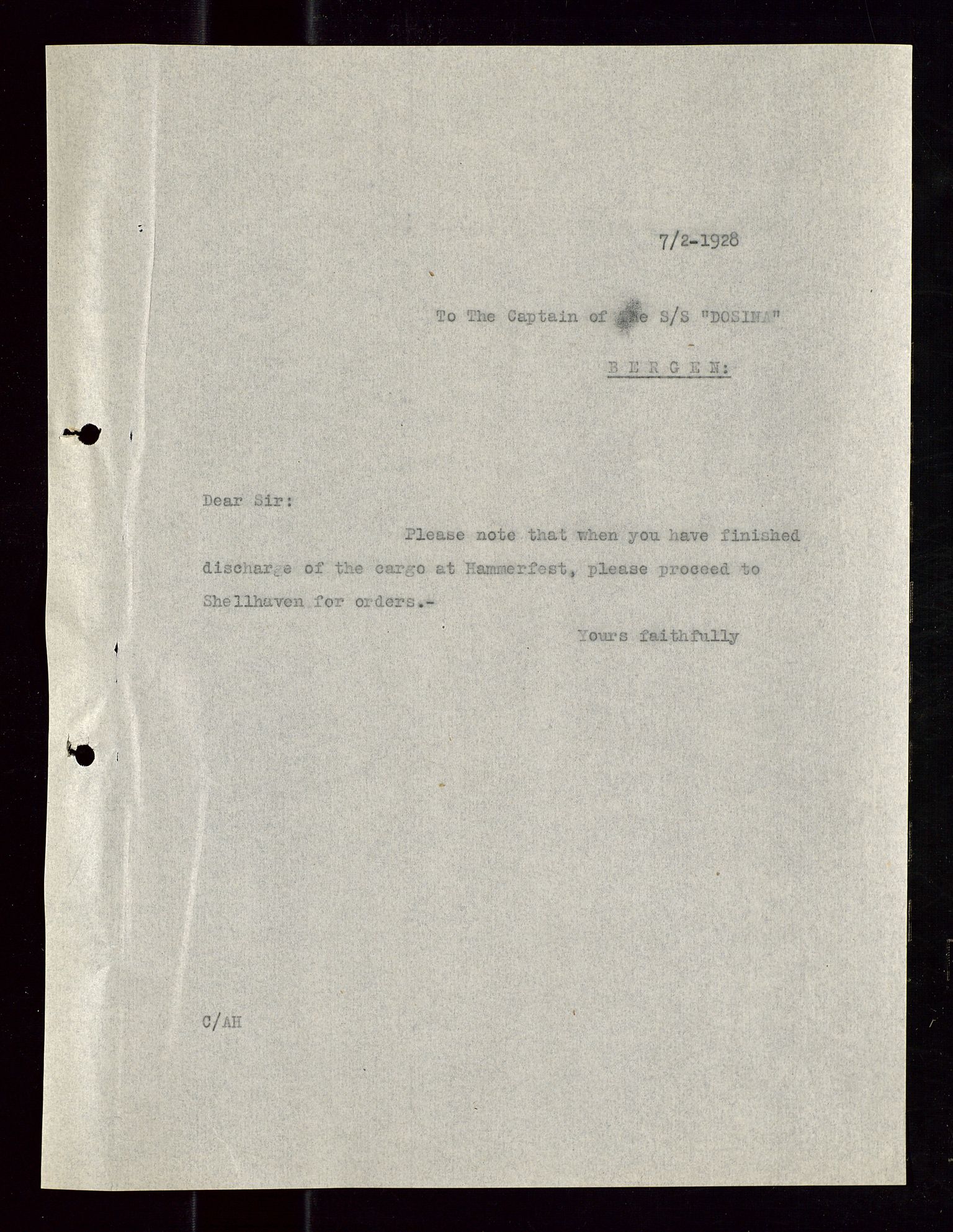 Pa 1521 - A/S Norske Shell, AV/SAST-A-101915/E/Ea/Eaa/L0014: Sjefskorrespondanse, 1927-1928, s. 168