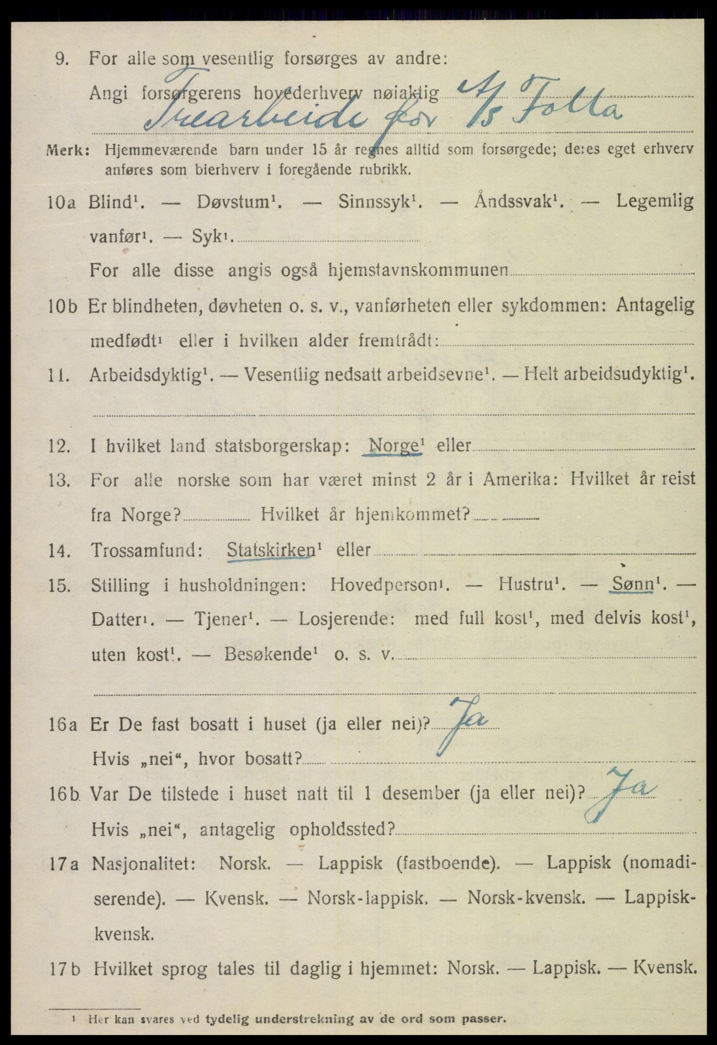 SAT, Folketelling 1920 for 1724 Verran herred, 1920, s. 3005