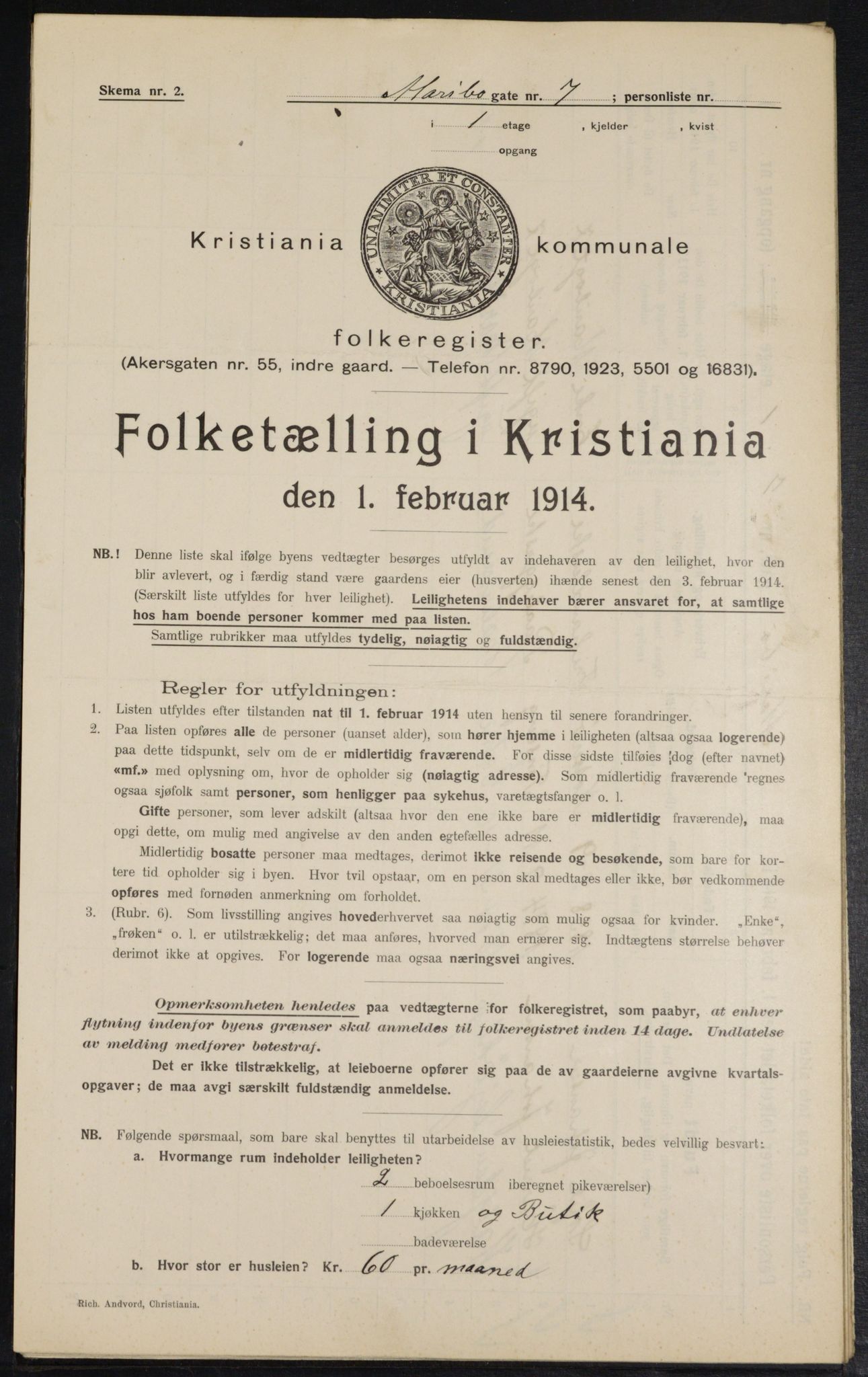 OBA, Kommunal folketelling 1.2.1914 for Kristiania, 1914, s. 60351