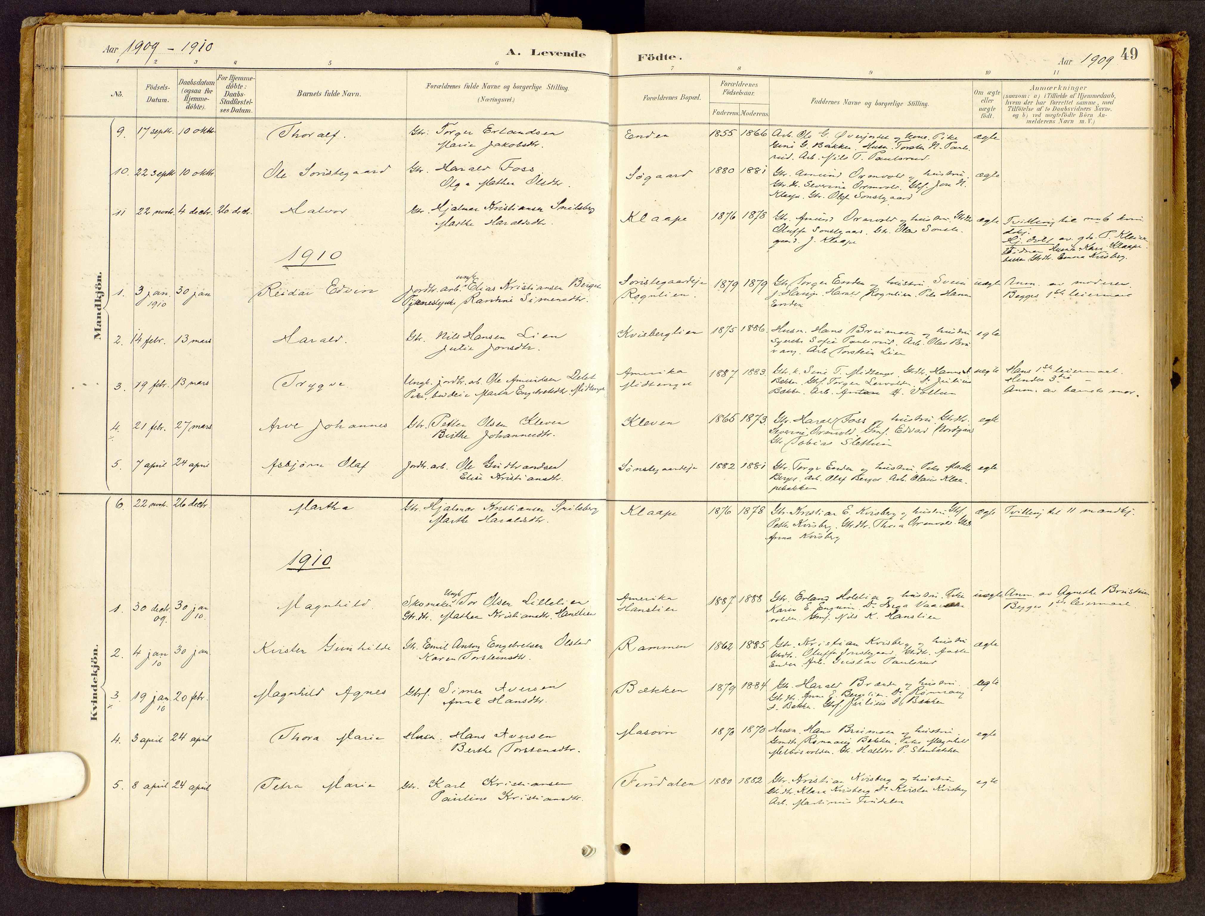 Vestre Gausdal prestekontor, SAH/PREST-094/H/Ha/Haa/L0002: Ministerialbok nr. 2, 1887-1918, s. 49