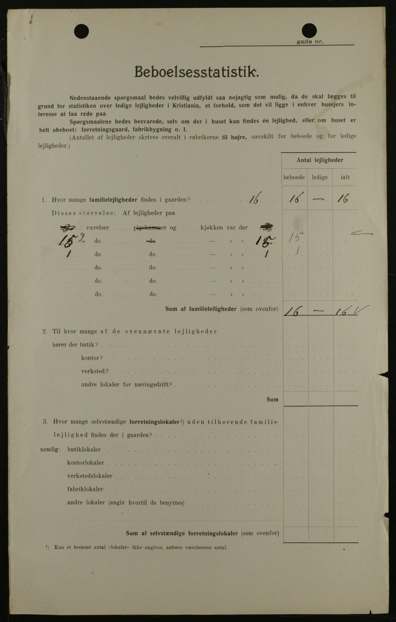 OBA, Kommunal folketelling 1.2.1908 for Kristiania kjøpstad, 1908, s. 20348